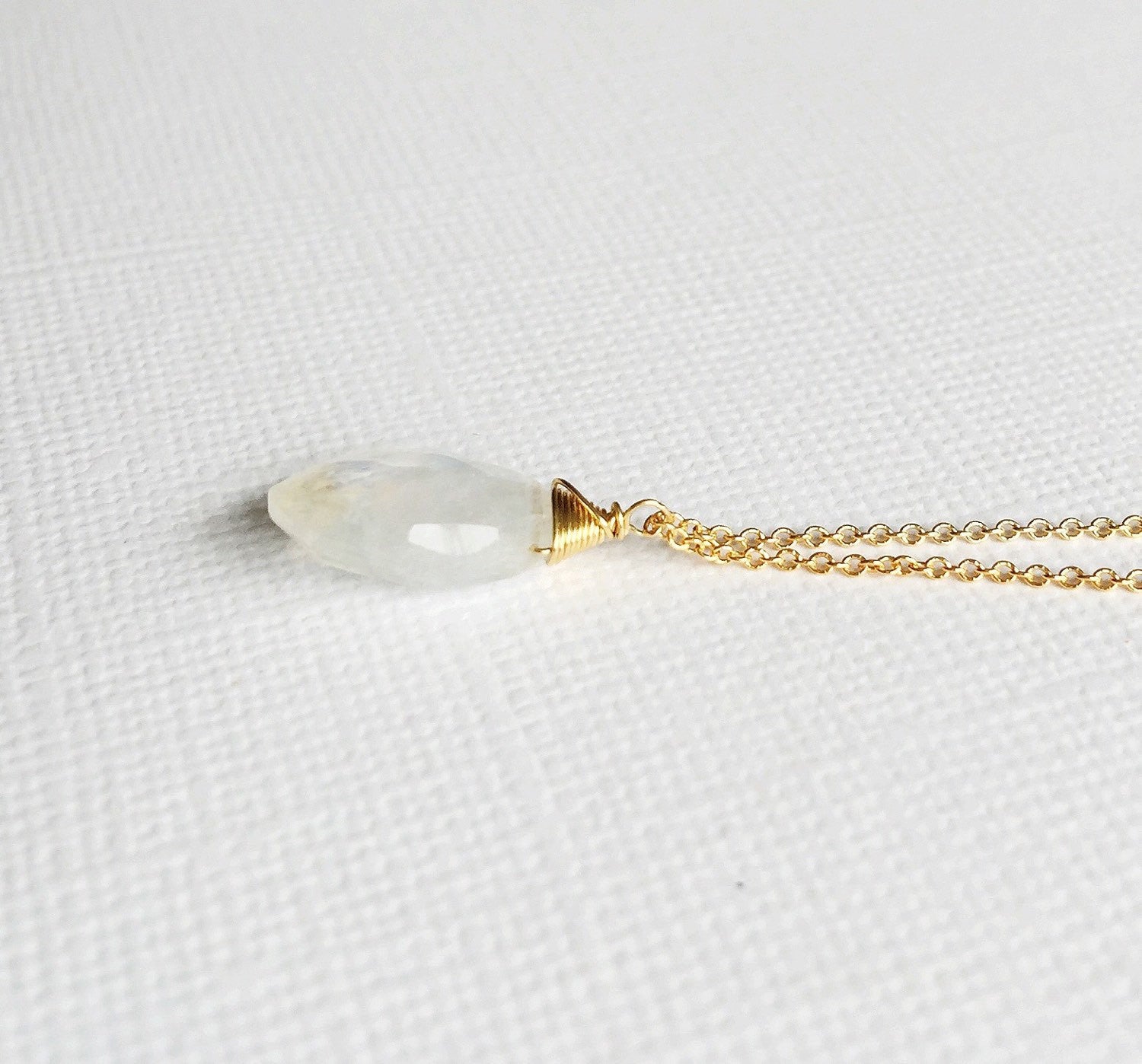 Yazmin Moonstone Necklace (N191) - Elegant Silver Pendant for Women, Perfect for Gifts, Weddings & Everyday Wear