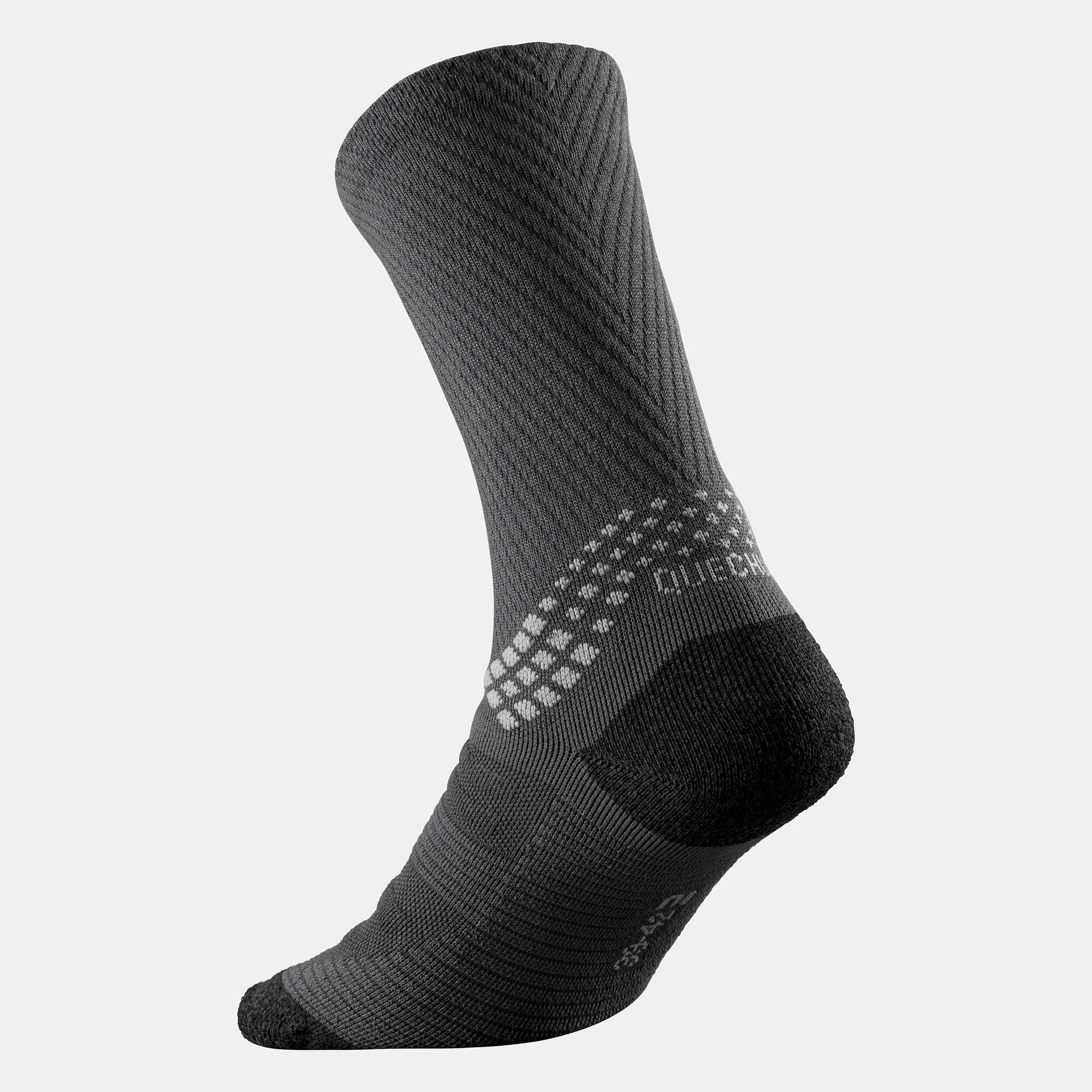 Quechua Hike 900 Hiking Socks - 2 Pairs of Moisture-Wicking Trekking Socks for Men & Women - Perfect for Outdoor Adventures, Backpacking & Mountain Climbing