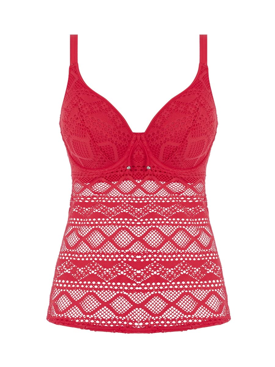 Freya Women's Standard Sundance Underwire Padded Tankini Top - Supportive Swimwear for Beach, Pool & Vacation | Plus Size Swim Tops for Women