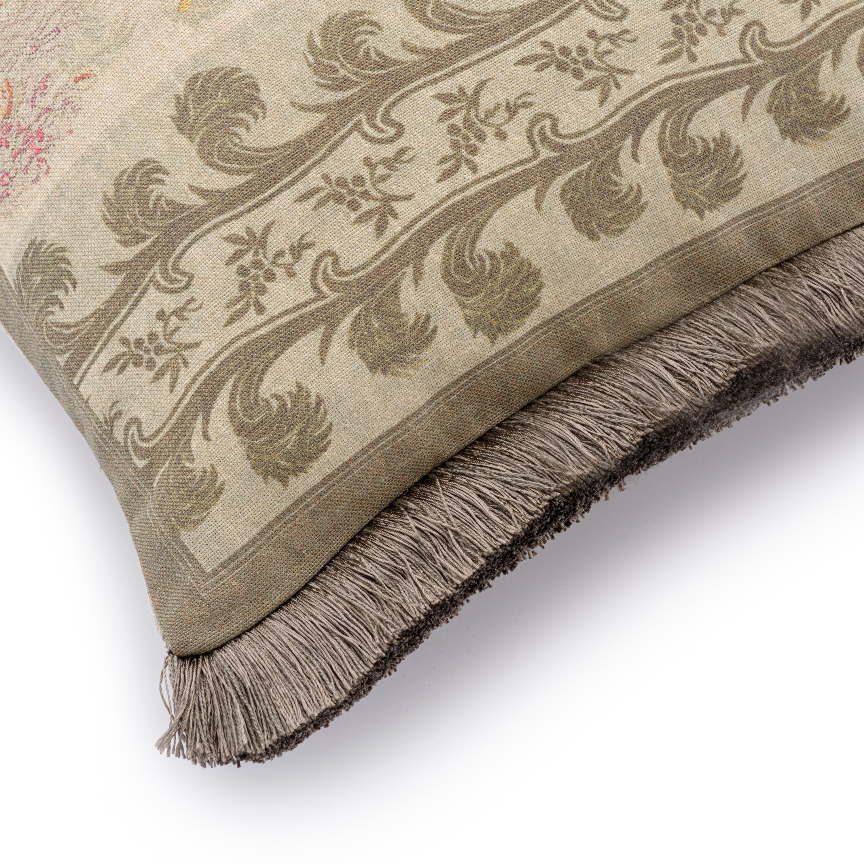 Premium Wherwell Cushion with Taupe Fringe - 78cm x 38cm Soft Throw Pillow for Sofa, Bed & Home Decor - Cozy Living Room & Bedroom Accent