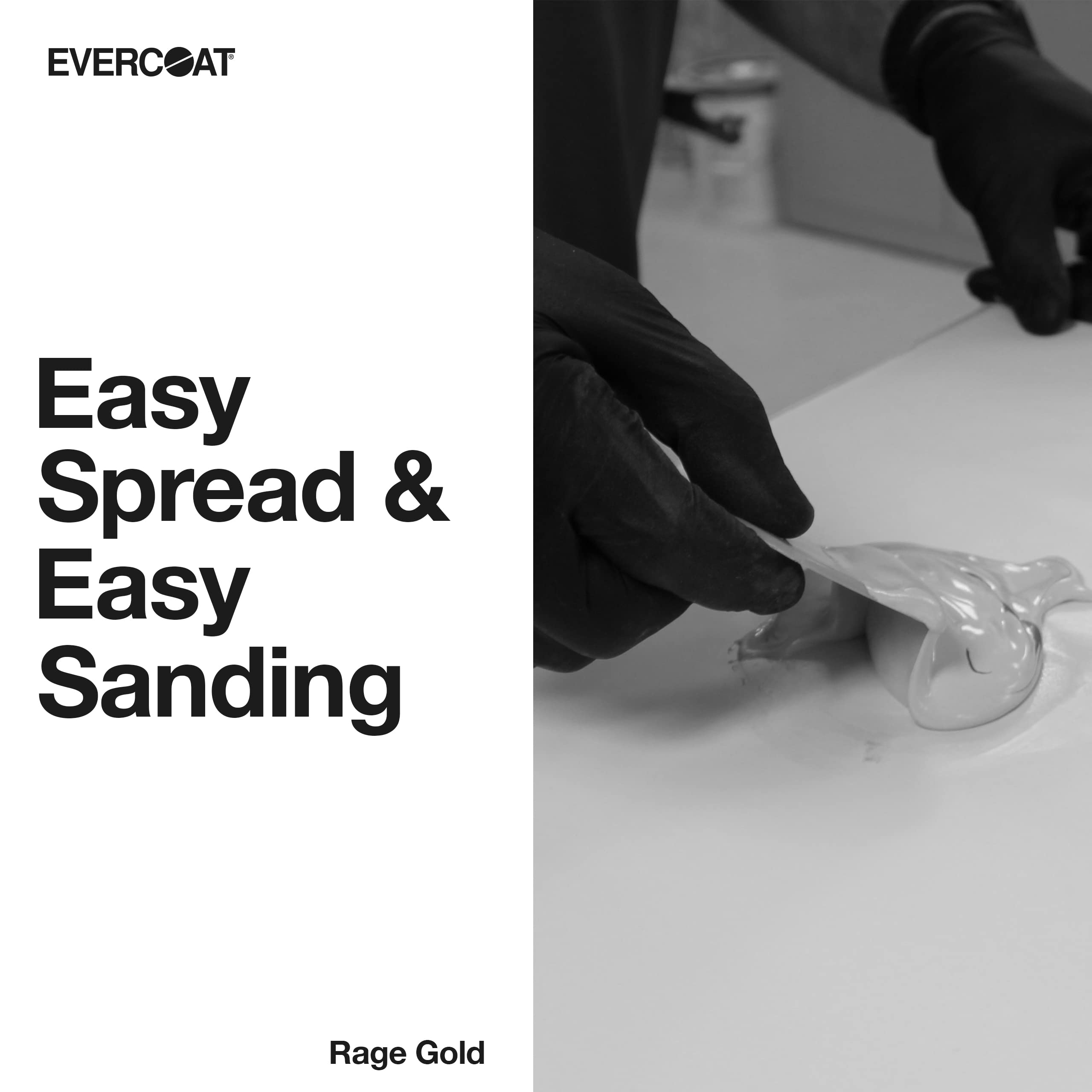 Evercoat Rage Premium Lightweight Body Filler - 1 Gallon (128 Fl Oz) Tack-Free & Stain-Free Auto Body Repair Putty - Perfect for Car Dent Repair & Automotive Restoration Projects