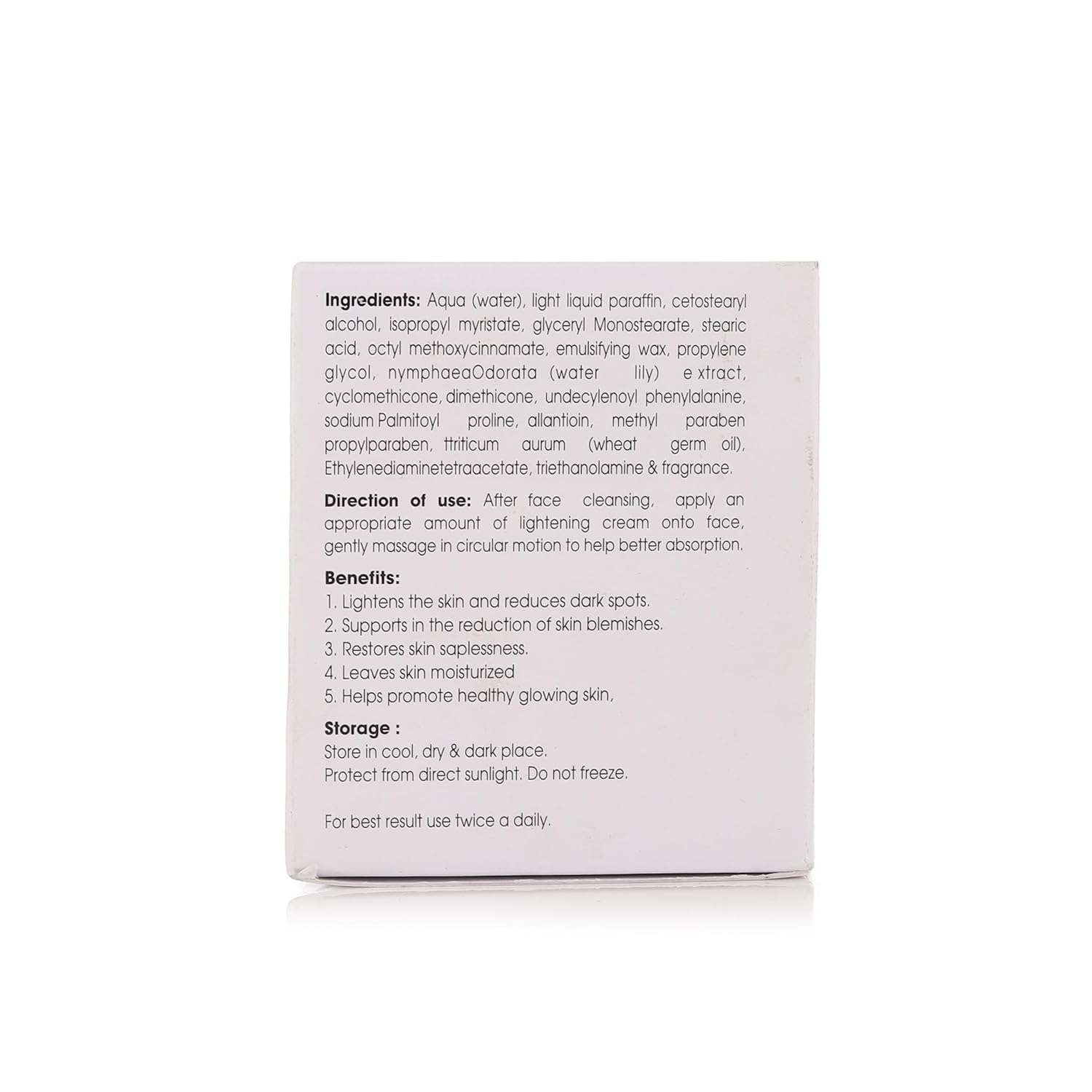 Derm Ease Re Glow Skin Radiance Whitening Cream with Water Lily Extract & Wheat Germ Oil - Brightening Moisturizer for Face & Body - Pack of 2 (50g Each) - Perfect for Daily Skincare Routine & Dark Spot Treatment