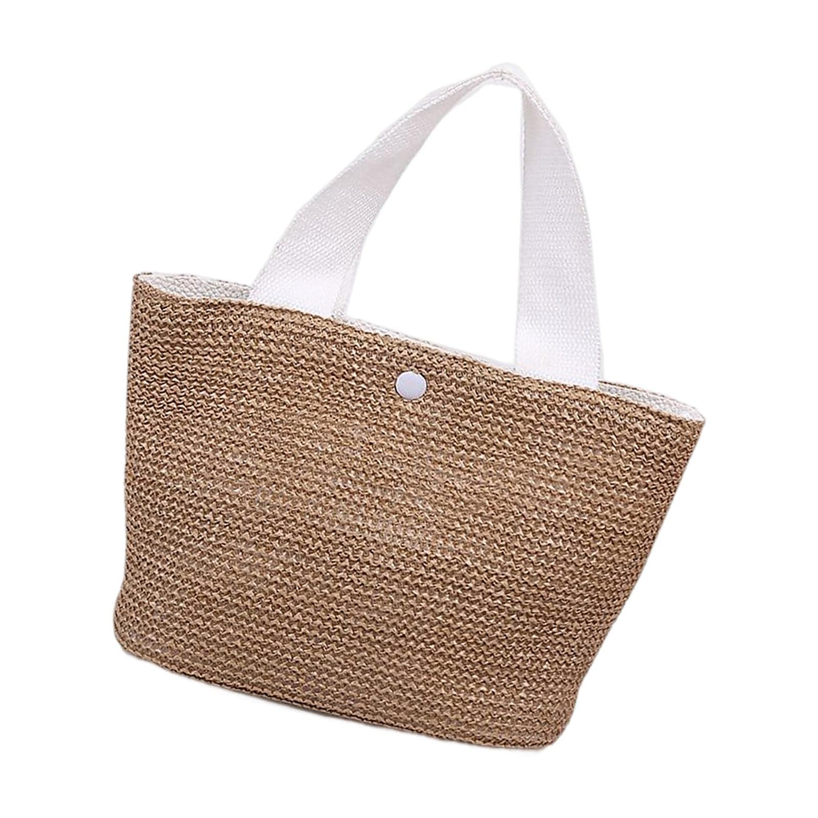Harilla Fashion Straw Woven Handbag for Women - Boho Top Handle Satchel Purse with Wallet Compartment - Beach Tote Bag for Summer Travel, Holiday & Casual Outings