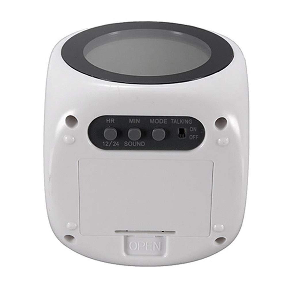 Modern Stylish Digital Alarm Clock with LCD Display, LED Backlight, Snooze Function & Weather Projector - Perfect for Bedroom, Office, Travel (Black)