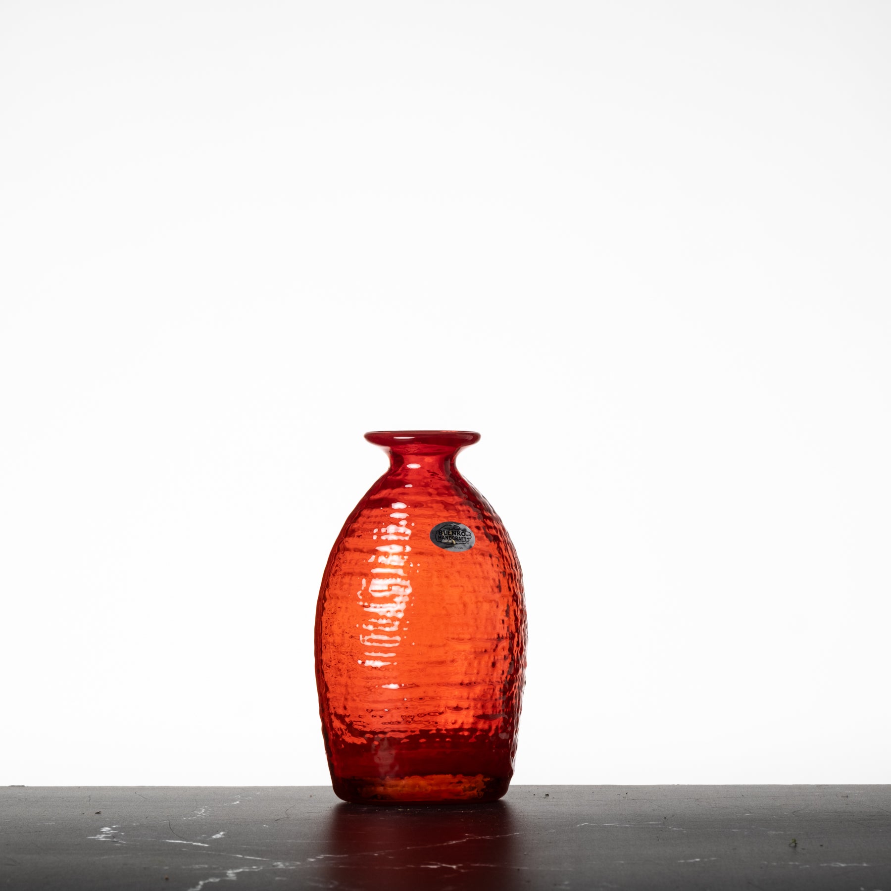 2135S Small Strata Vase - Modern Geometric Home Decor for Living Room, Bedroom & Office - Dreamcicle Color Ceramic Flower Vase for Fresh or Artificial Floral Arrangements