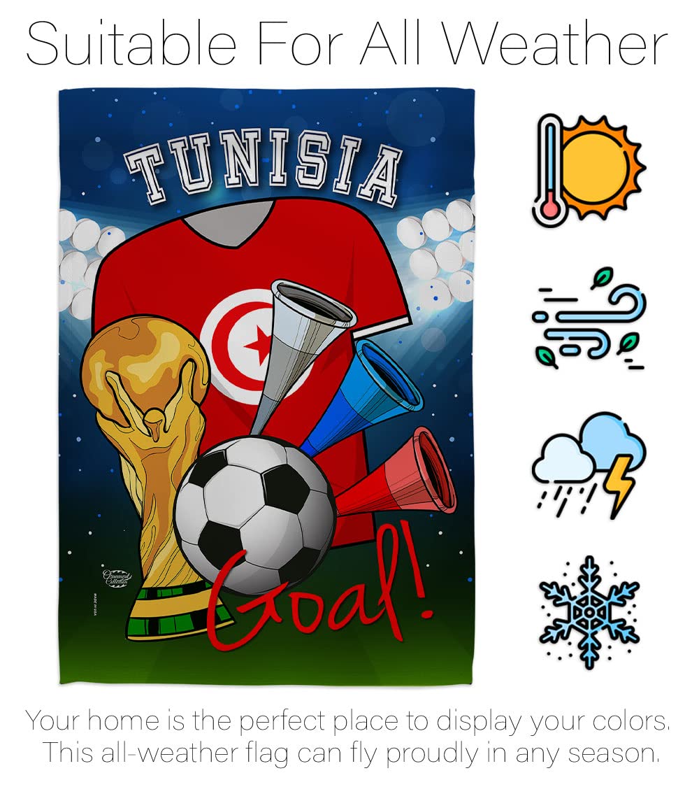 Tunisia World Cup Flag - Outdoor & Indoor Decor for Soccer Fans