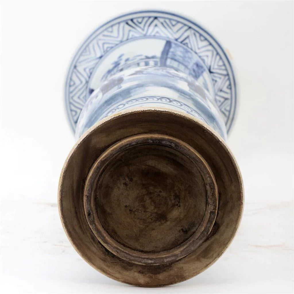 Blue and White Classic Porcelain Vase - Handcrafted Chinese Ceramic Home Decor for Living Room, Dining Table & Wedding Centerpiece