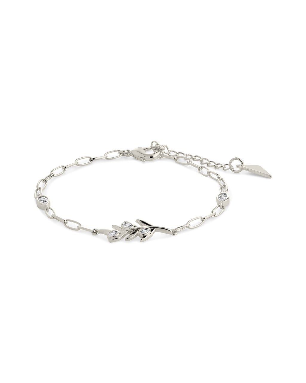 CZ Leaf & Chain Bracelet for Women - Elegant Sterling Silver Jewelry Gift for Birthday, Anniversary, Valentine's Day | Perfect for Everyday Wear, Office & Special Occasions