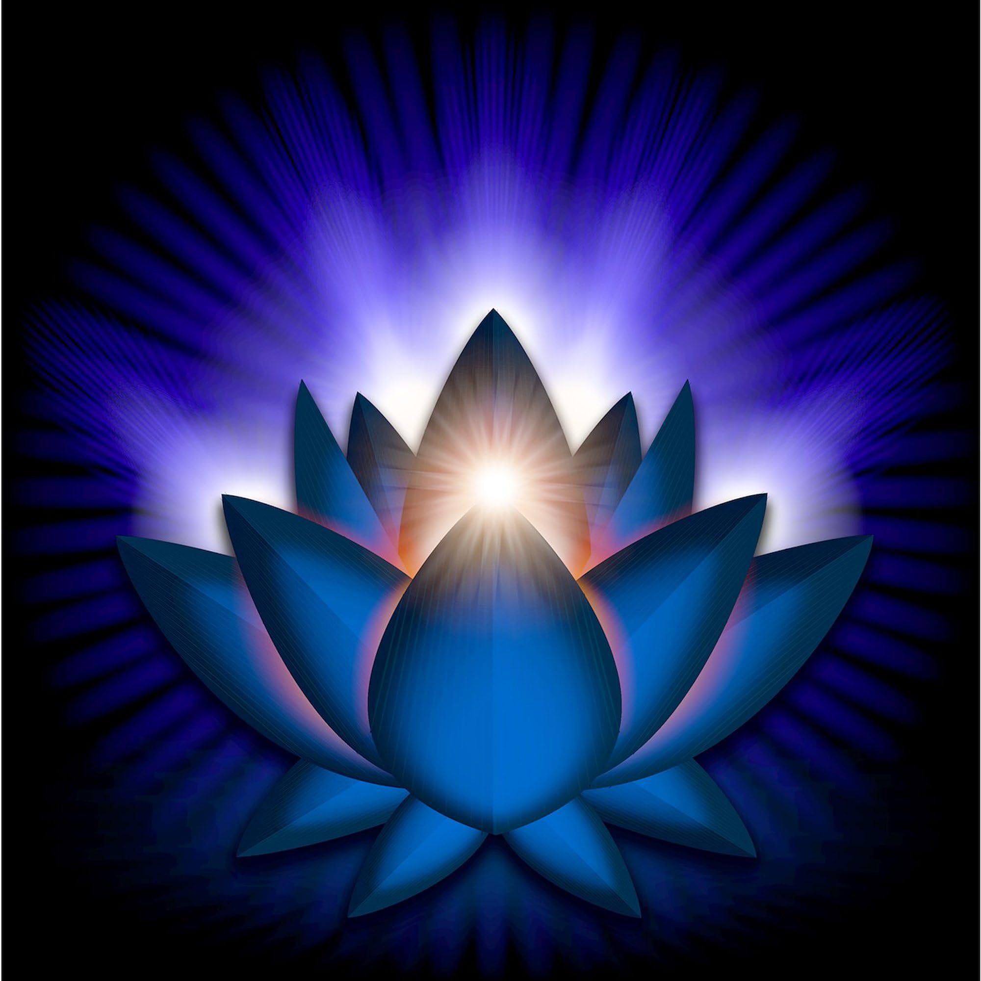 Blue Throat Chakra Lotus Car Sticker - Waterproof Vinyl Decal for Cars, Laptops & Windows - Spiritual Yoga Meditation Accessory for Mindful Driving & Home Decor
