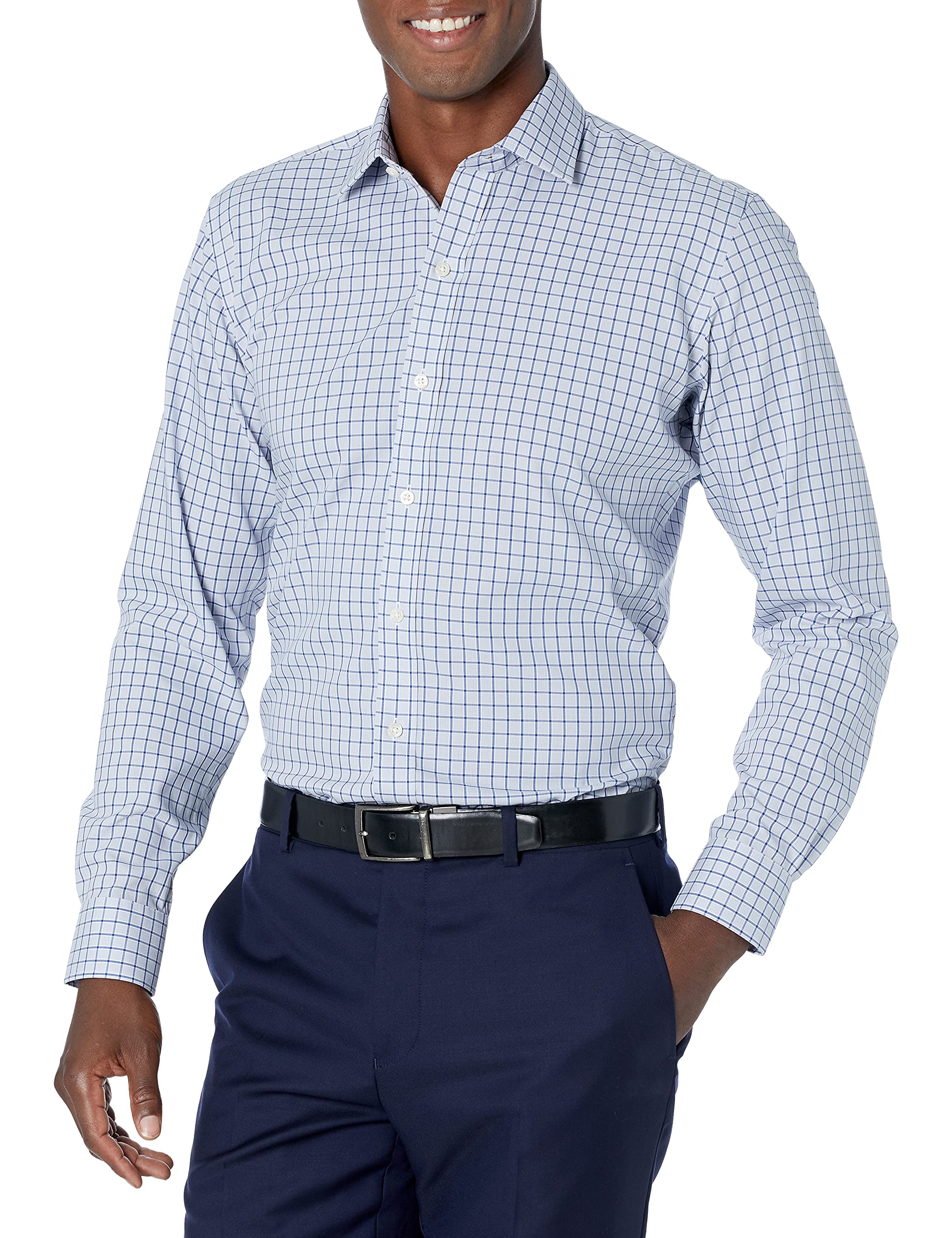 Men's Slim Fit Spread Collar Button Down Dress Shirt with Stylish Patterns - Perfect for Office Wear, Business Meetings & Formal Occasions