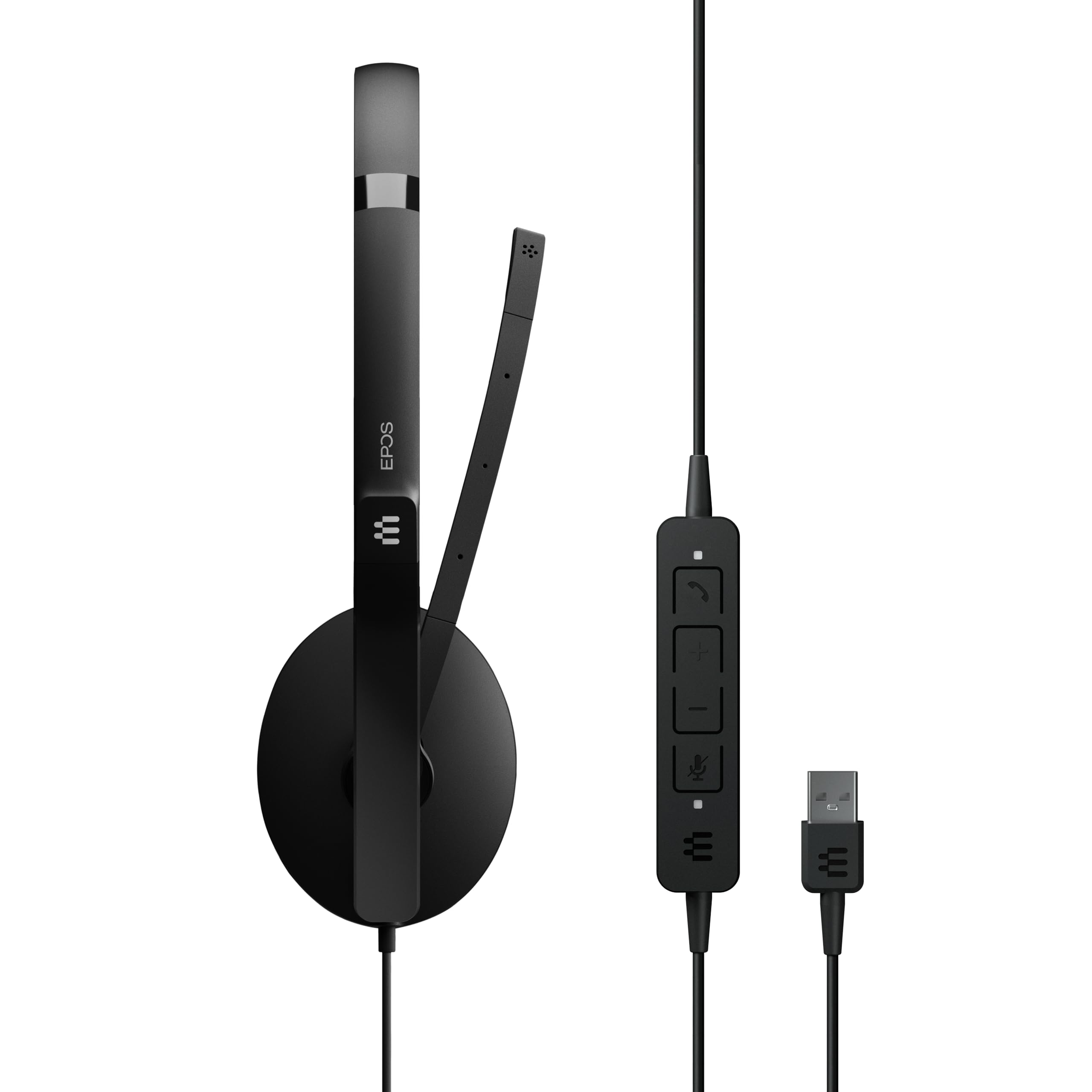 EPOS I SENNHEISER ADAPT 130 USB II On-Ear Wired USB Headset - Black - UC Optimized for Video Conferencing & Remote Work
