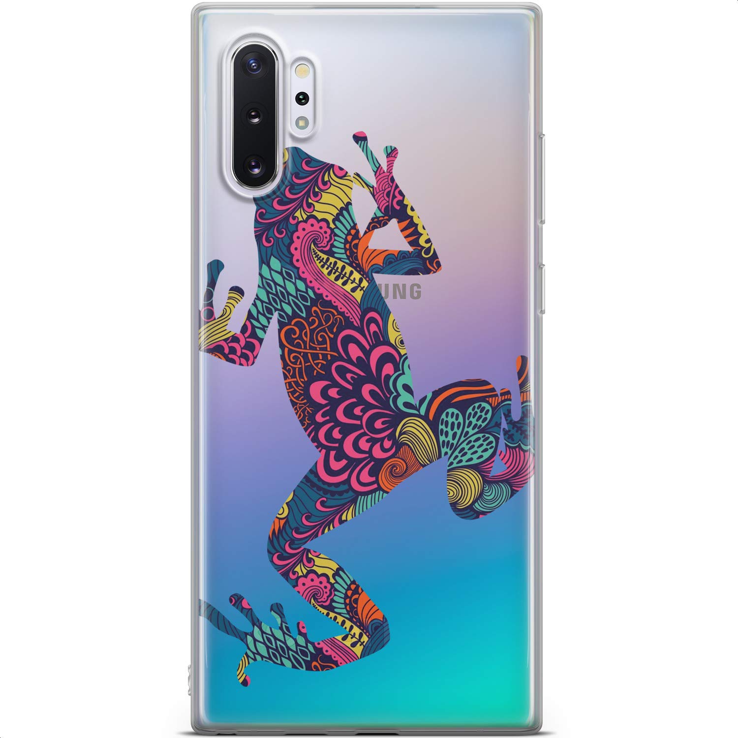 Samsung Galaxy S24 S23 Ultra S22 5G Plus S21 FE S20 S10 Phone Case - Flexible TPU Silicone Cover with Bohemian Frog Boho Design | Slim Lightweight Protective Case | Perfect for Daily Use, Travel & Outdoor Activities