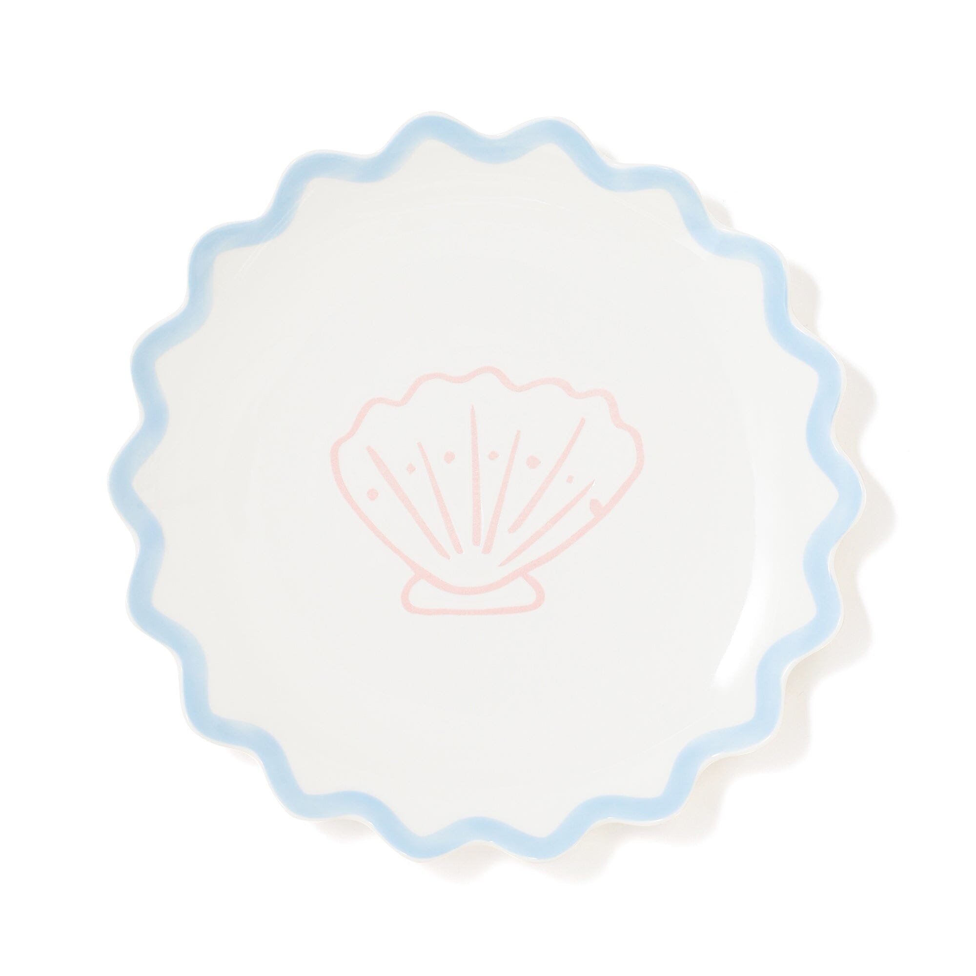 Craft Touch Plate Shell Medium Blue - Premium Ceramic Dinnerware for Home & Restaurant Use - Perfect for Everyday Dining, Entertaining Guests, and Special Occasions