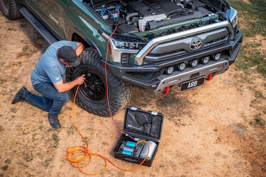 ARB Brushless Portable Twin Air Compressor - High Performance 12V Off-Road Tire Inflator for Jeep, Truck & SUV - Perfect for Camping, Off-Roading & Emergency Use
