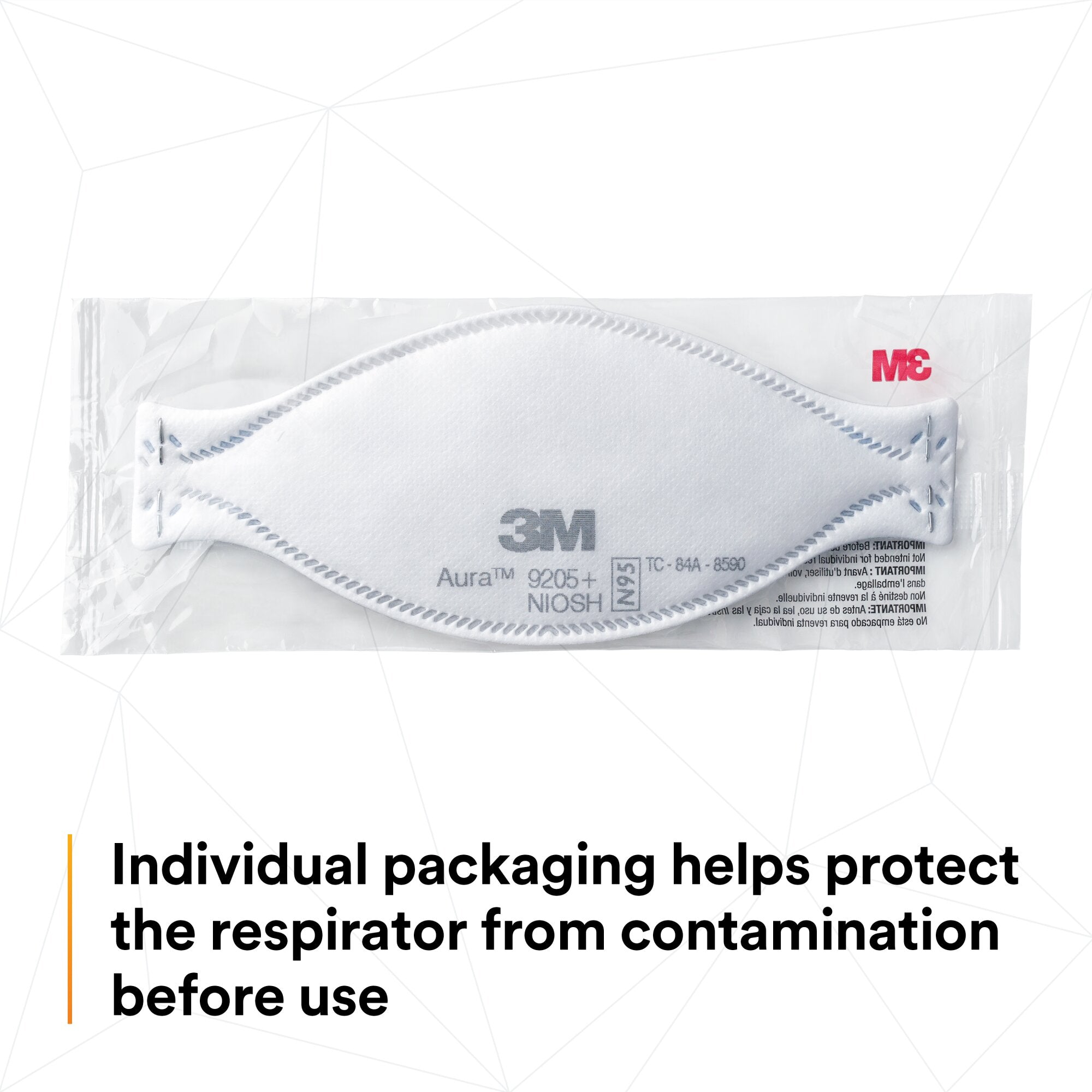3M Aura Particulate Respirator 9205+ N95 Masks - NIOSH Approved, Comfortable Fit for Dust, Pollen & Airborne Particles - Ideal for Construction, Woodworking & Home Improvement Projects