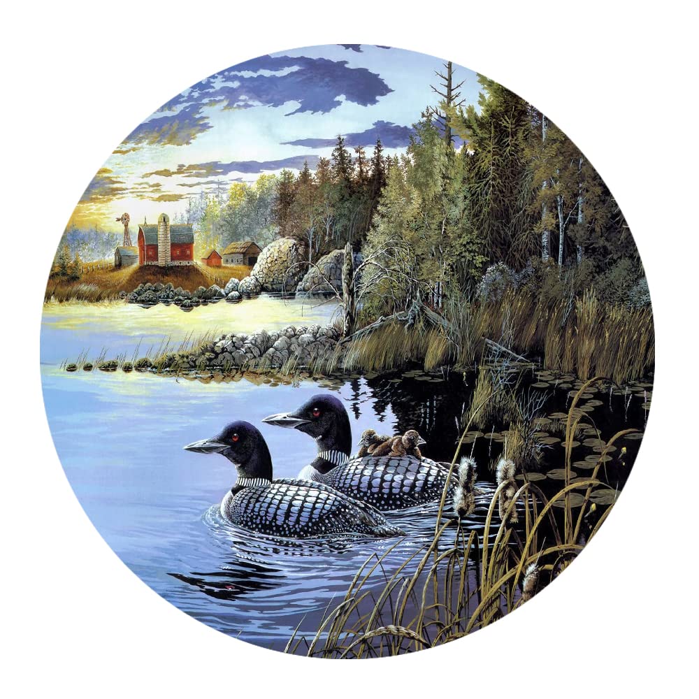 150 Piece Round Wooden Puzzle - Animal Series Mallard Duck Educational Toy for Kids & Adults, Fun Family Game Night Activity, Unique Gift Idea & Home Wall Art Decor