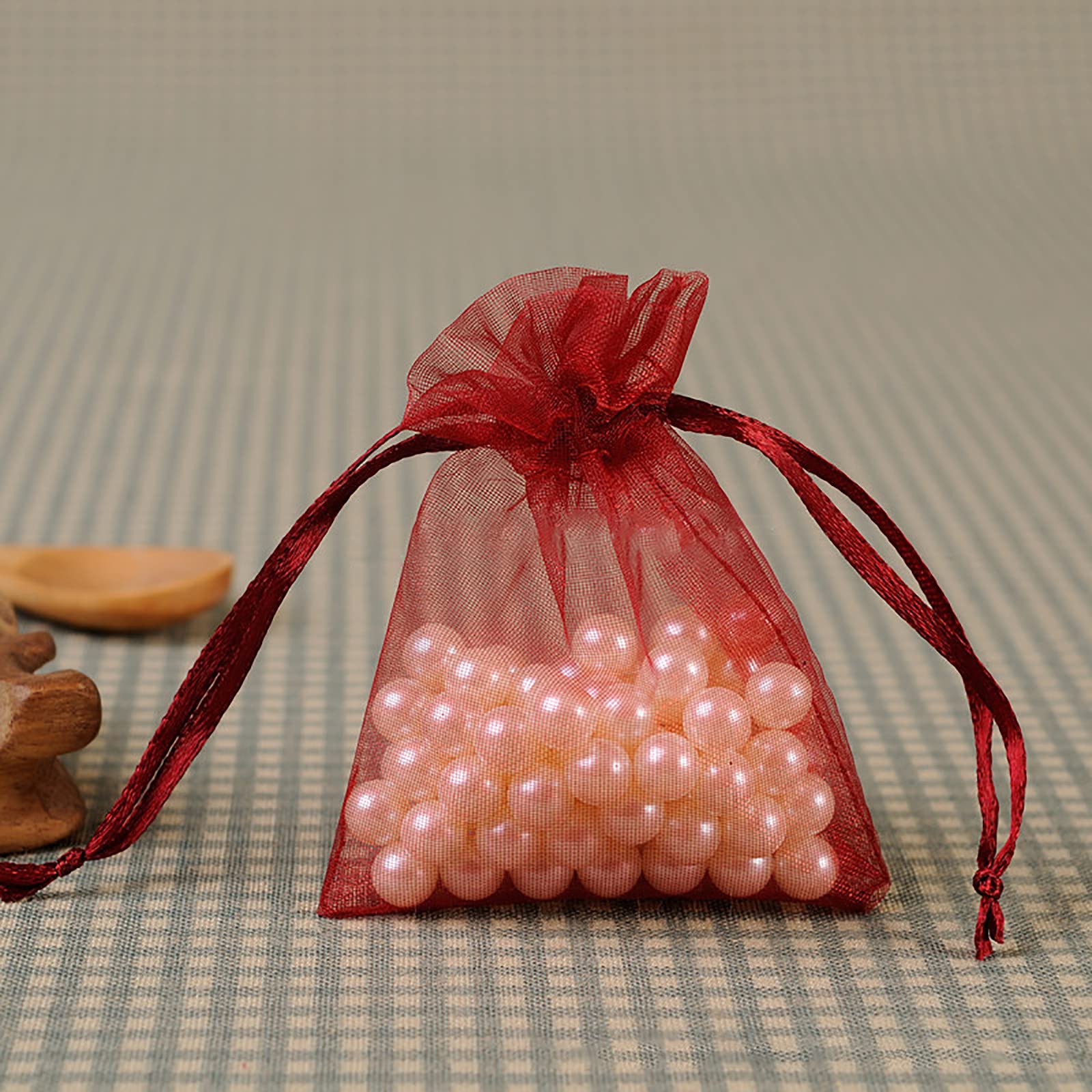 30-Piece Wedding Christmas Candy Jewelry Mesh Drawstring Gift Bags with Compartments - Perfect for Party Favors, Holiday Decorations & Home Organization | Tools & Home Improvement
