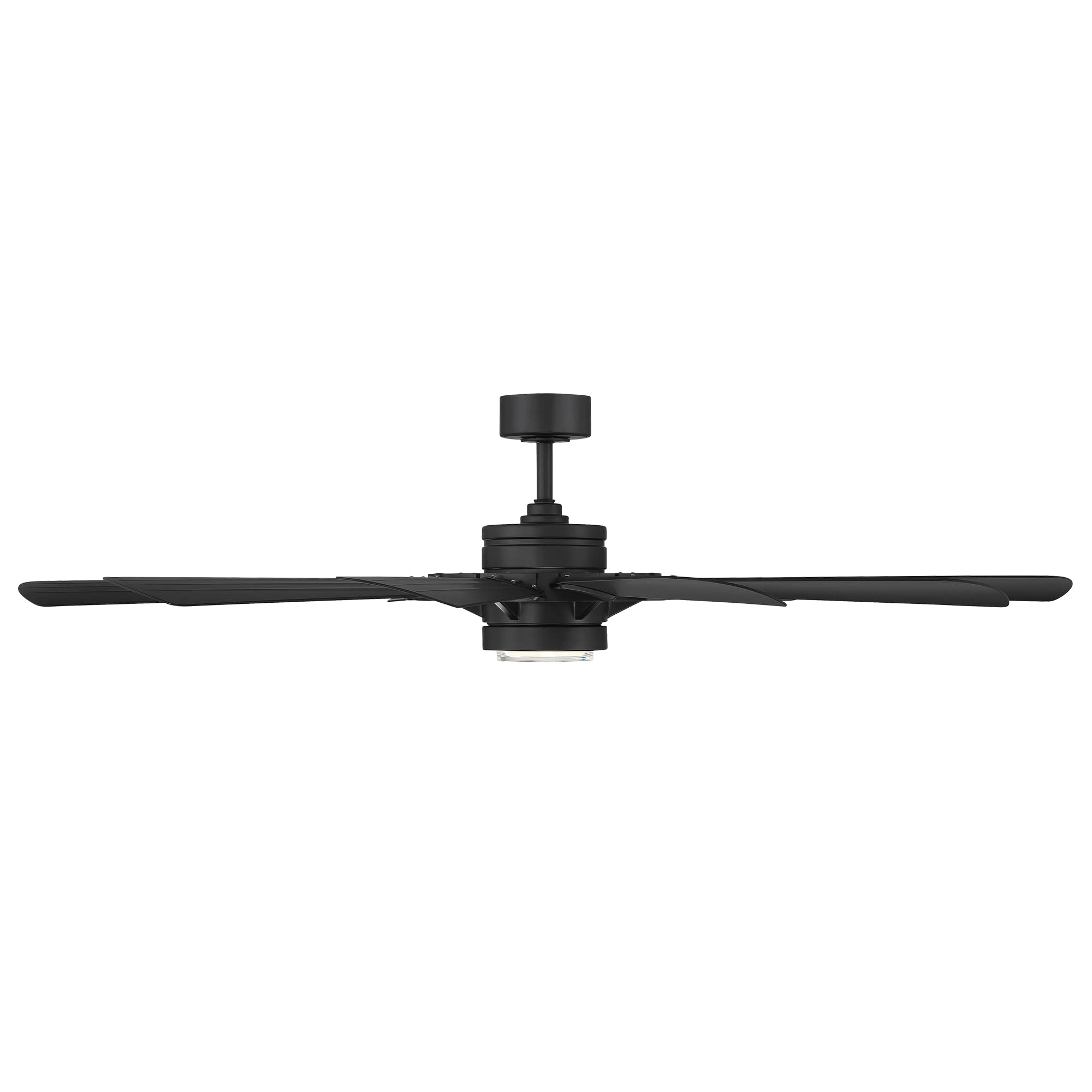 Wyndmill Smart 65in Matte Black Ceiling Fan with 12 Blades, 2700K LED Light Kit, Remote Control, Alexa & App Compatibility for Indoor and Outdoor Use in Living Rooms, Bedrooms, and Patios