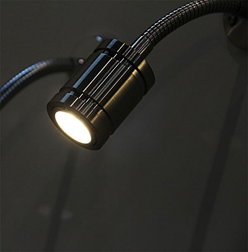 12V LED Reading Light with Switch - Flexible Gooseneck RV Interior Light for Bedside, Boat, Yacht, Caravan - 2 Pack Wall Mount Lights (Perfect for Night Reading, Camping & Travel)