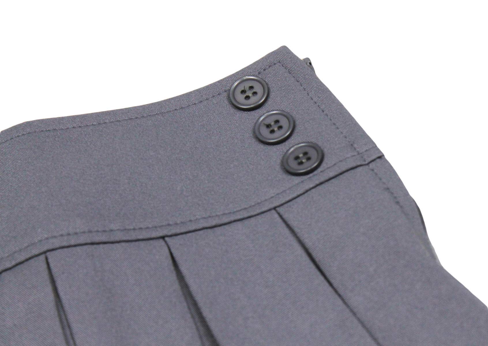 Bienzoe Girls School Uniform Skirt - Adjustable Waist Pleated Dance Skort for Kids | Perfect for School, Ballet, Dance Classes & Everyday Wear