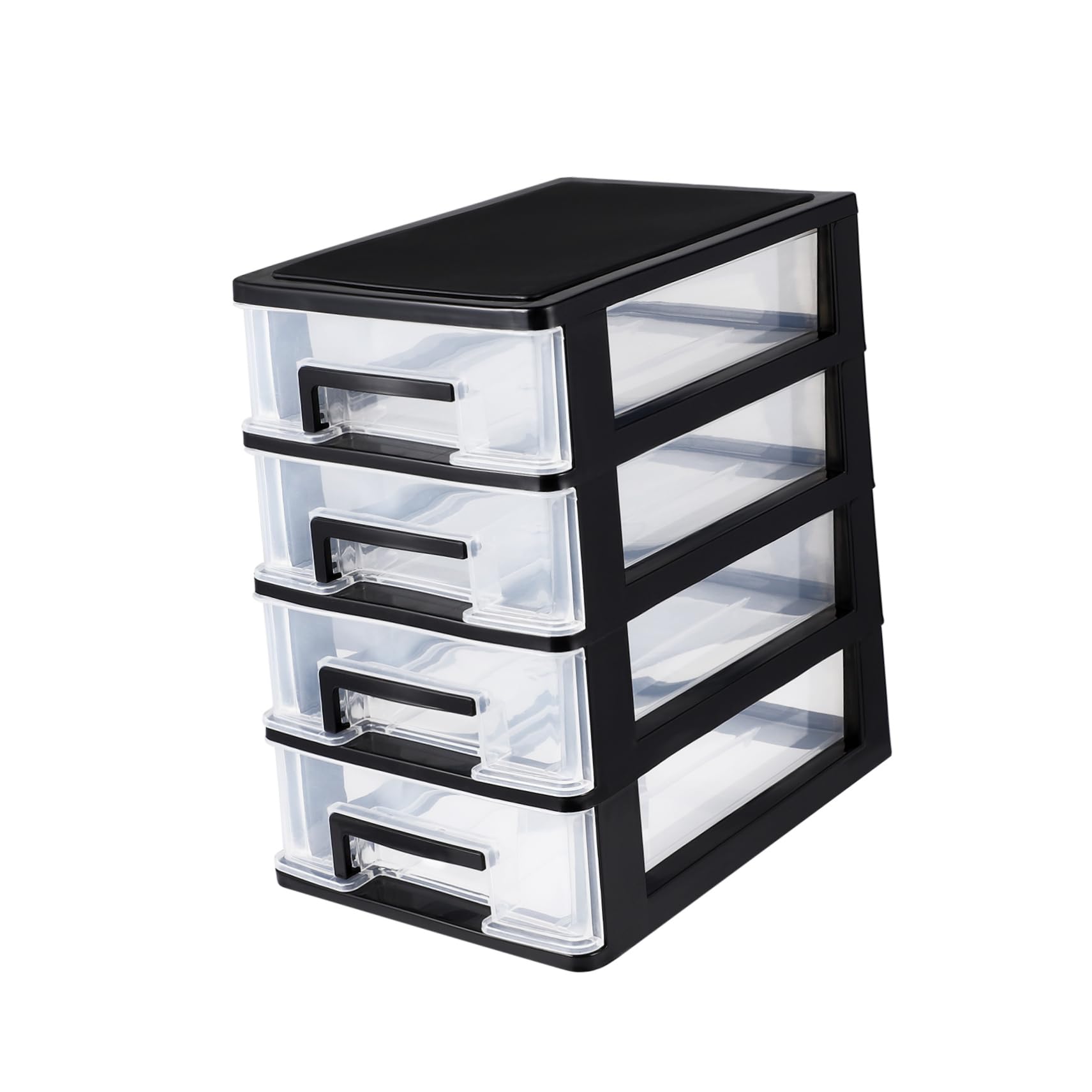 BESPORTBLE 3-Tier Portable Drawer Organizer - Clear Plastic Storage Tote with Wheels for Closet, Bedroom, Bathroom | Perfect for Makeup, Jewelry, Office Supplies & Small Item Organization
