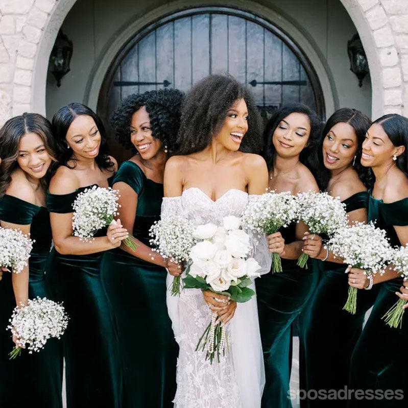 Emerald Green Mermaid Off-Shoulder Long Bridesmaid Dress WG1585 - Elegant Formal Gown for Weddings, Prom, Evening Parties & Special Occasions