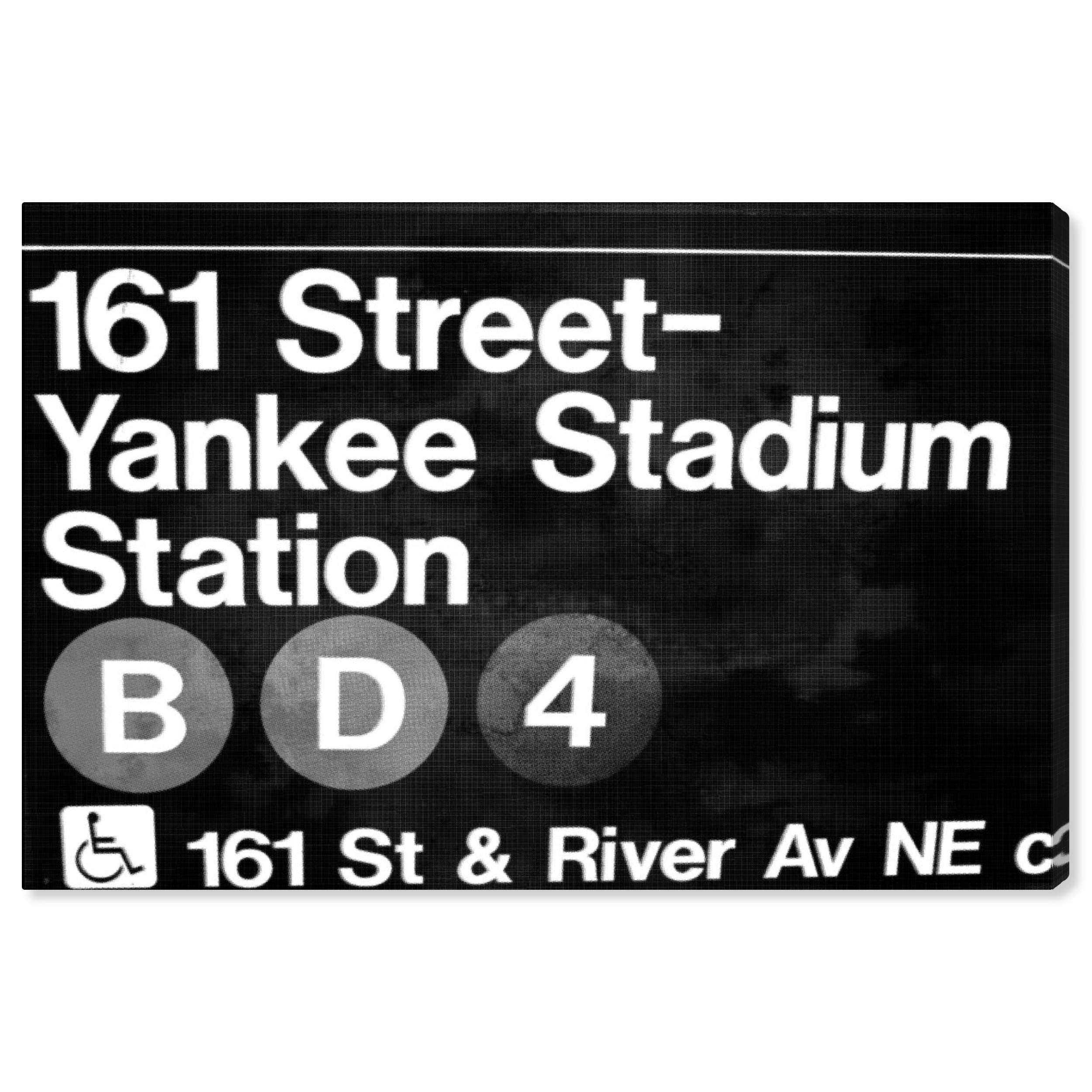 Oliver Gal Artist Co. Cities and Skylines Wall Art - 36x24 Yankee Stadium Canvas Print in Black & White | Perfect for Home Decor, Office & Gifts