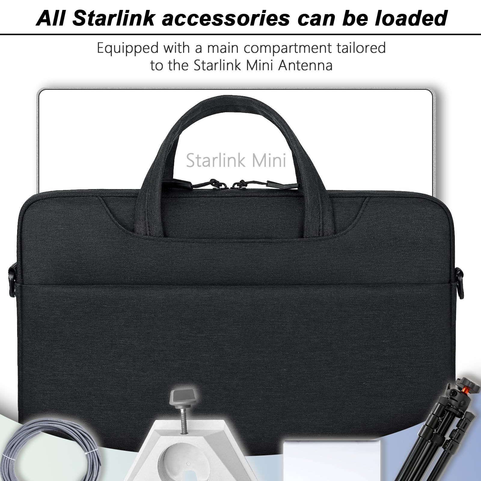 Lymorexan Hard Protective Case for Starlink Mini Dish Kit - Shockproof Travel Storage with Custom Cut Foam - Perfect for Camping, RV Trips & Outdoor Satellite Internet Use