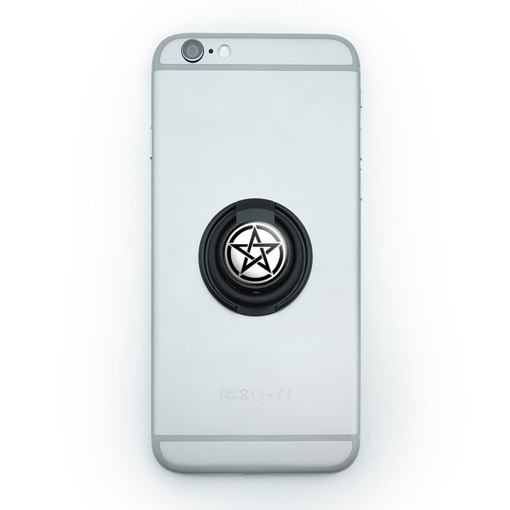 Pentagram Wicca Witch Mobile Phone Ring Holder Stand - Durable Grip for Smartphones - Perfect for Wiccan Rituals, Daily Use, and Travel