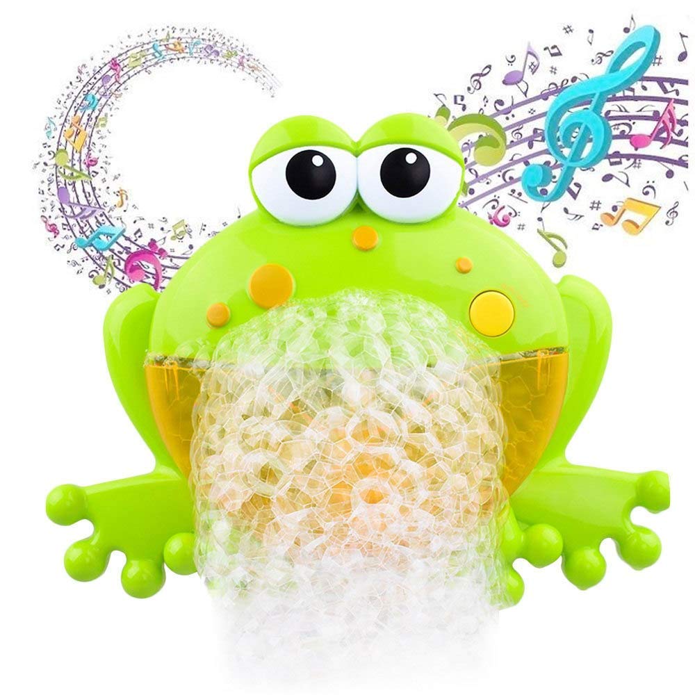 Frog Bubble Maker for Bath - Fun Foam Blower & Bubbling Machine with Nursery Rhyme Music - Best Bathtub Toy for Babies & Kids - Perfect for Happy Tub Time & Sensory Play