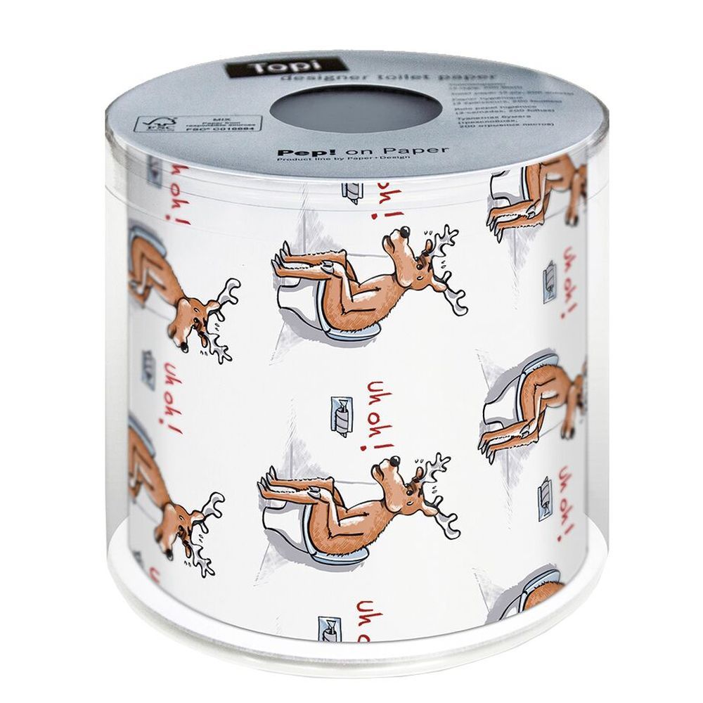 Festive Reindeer Christmas Toilet Paper Holder - Holiday Bathroom Decor for Xmas Party & Home Decoration - Perfect for Gifts & Seasonal Cheer