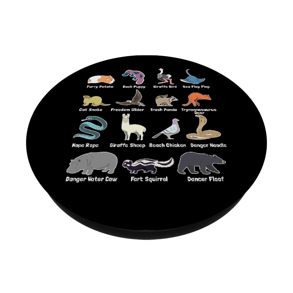 Funny Animal Meme PopSockets Grip - Rare Exotic Animals Gift for Phone Lovers