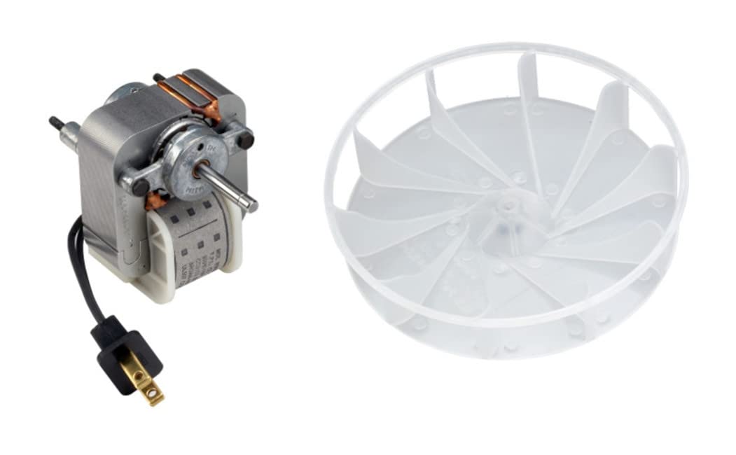 Broan Bathroom Ventilation Fan Motor & Blower Wheel Replacement Part 97008513 - Perfect for Bathroom Exhaust Fan Repair and Maintenance