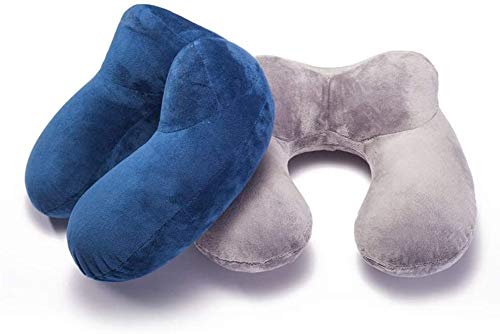 Comfortable Travel Neck Pillow for Airplane Sleeping - Portable & Foldable Memory Foam Neck Rest for Flights, Trains, Office & Home Use - Purple (Perfect for Long Trips & Relaxation)