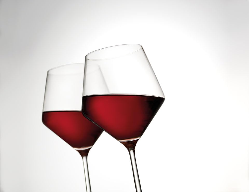 Premium Schott Zwiesel Pure Crystal Red Wine Glasses Set of 2 - 23oz Large Burgundy Wine Glasses for Cabernet & Merlot - Elegant Stemware for Dinner Parties & Romantic Evenings