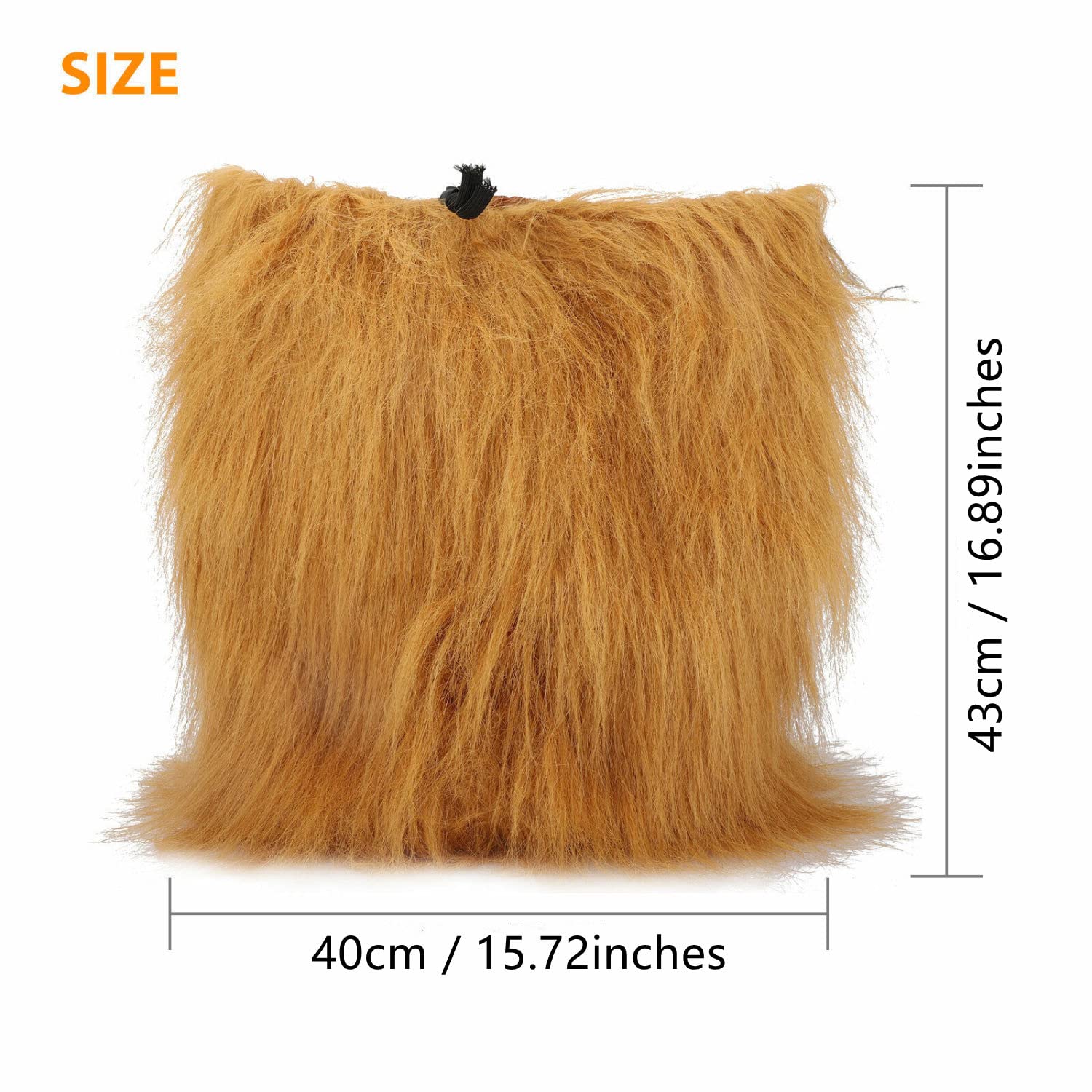 Realistic Lion Mane Wig for Medium & Large Dogs - Funny Halloween Pet Costume (Large, Light Brown) | Perfect for Halloween Parties, Pet Parades & Photo Shoots
