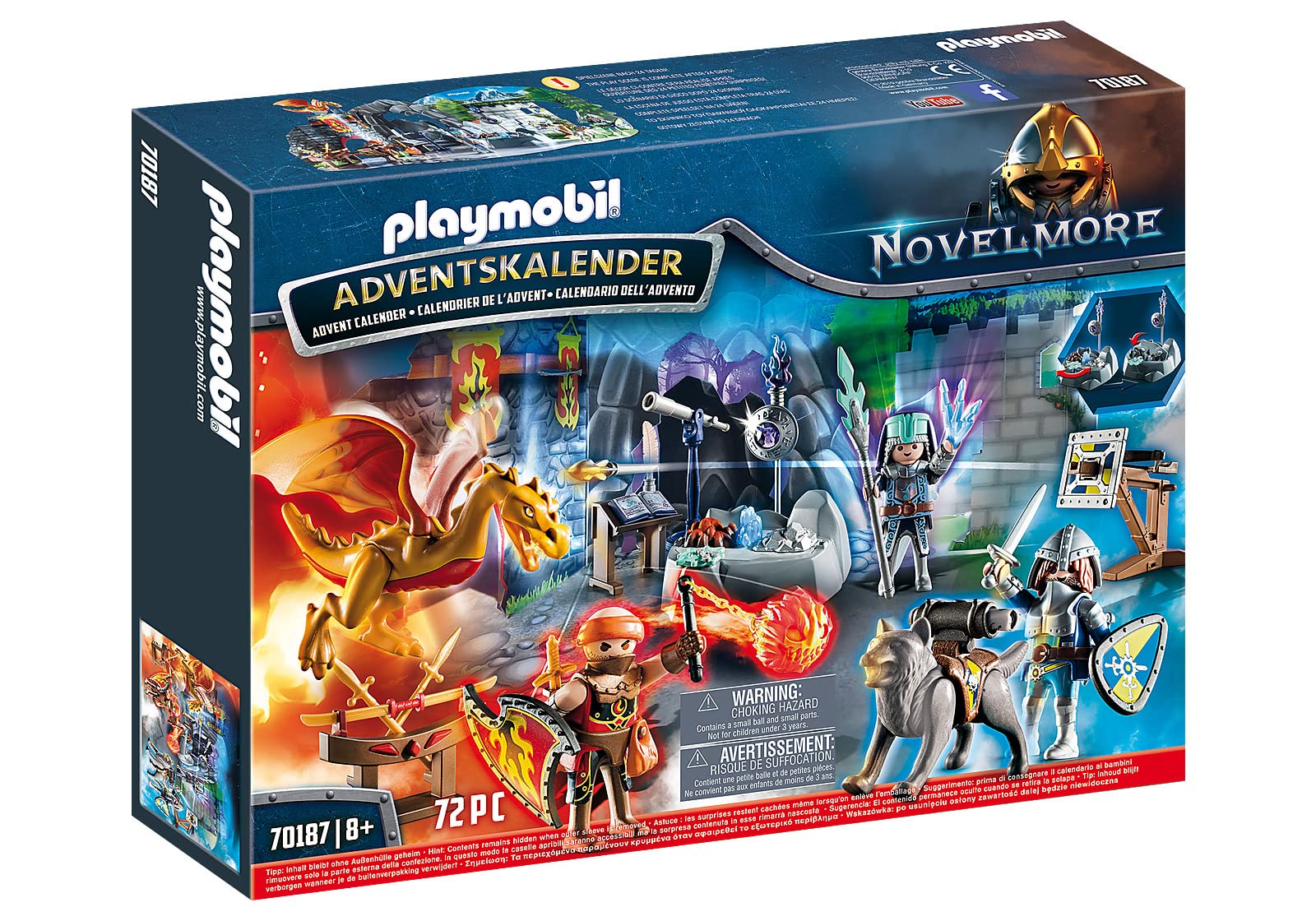 Playmobil Advent Calendar - Battle for The Magic Stone, 24-Piece Christmas Countdown Toy Set for Kids, Holiday Gift for Boys & Girls - Perfect for Family Christmas Traditions & Festive Decorations