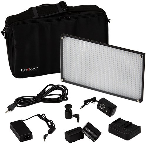 Fotodiox Pro LED 876A Studio Lighting Kit - Dimmable LED Light for Photography & Videography with Removable Diffusion Panel - Perfect for Portrait, Product, and YouTube Video Shooting