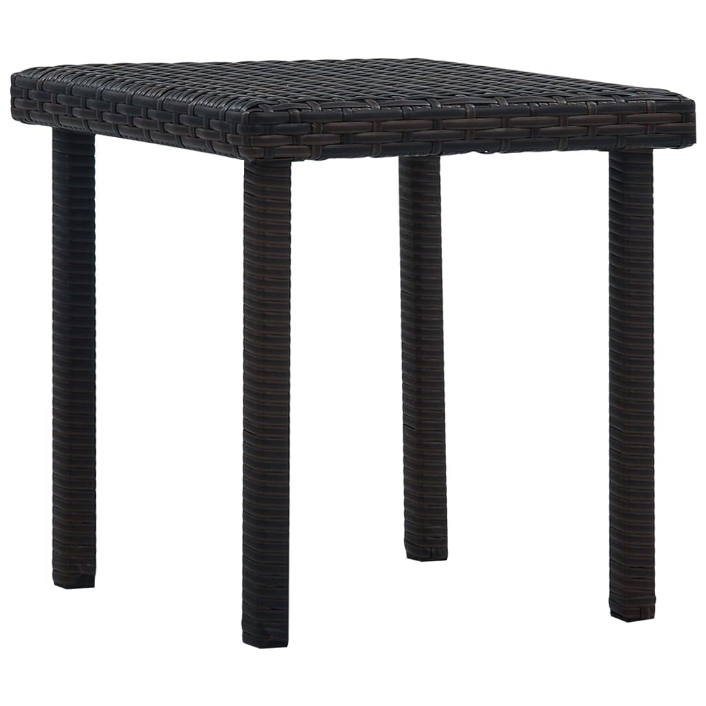 Stylish Brown Poly Rattan Bistro Table 15.7