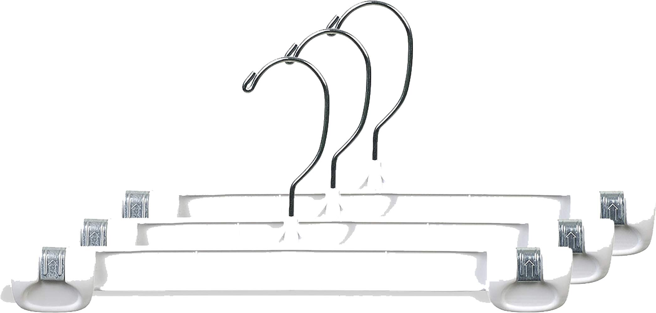 The Great American Hanger Company - 200 Pack White Plastic Clothes Hangers with Non-Slip Grip Lock - Heavy Duty Garment Hangers for Closet Organization, Retail Stores & Laundry Businesses