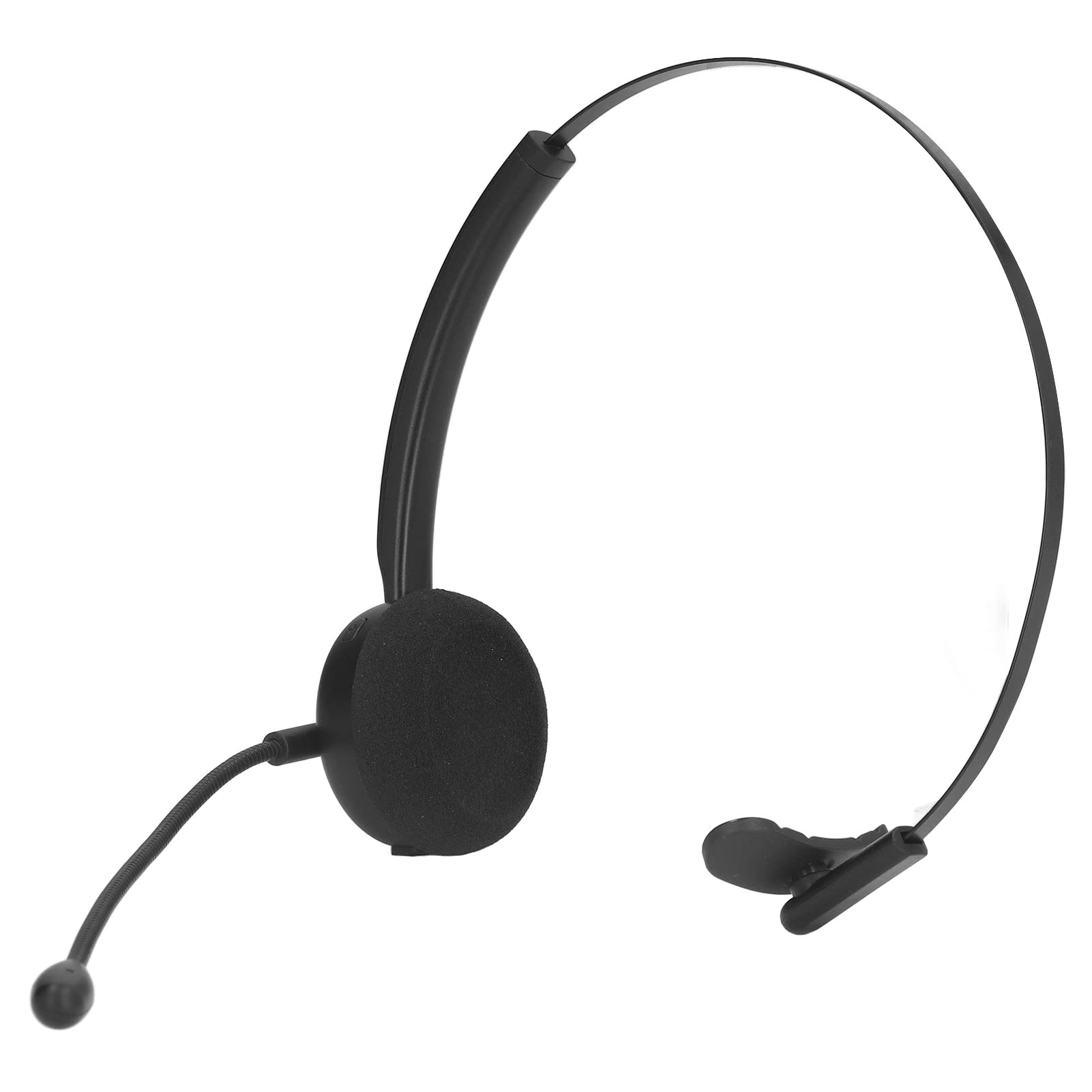 Professional Call Center Headset with 200H Standby Time, Adjustable Telephone Headset, 2H Fast Charging, Single Ear Design for Online Classes & Remote Work