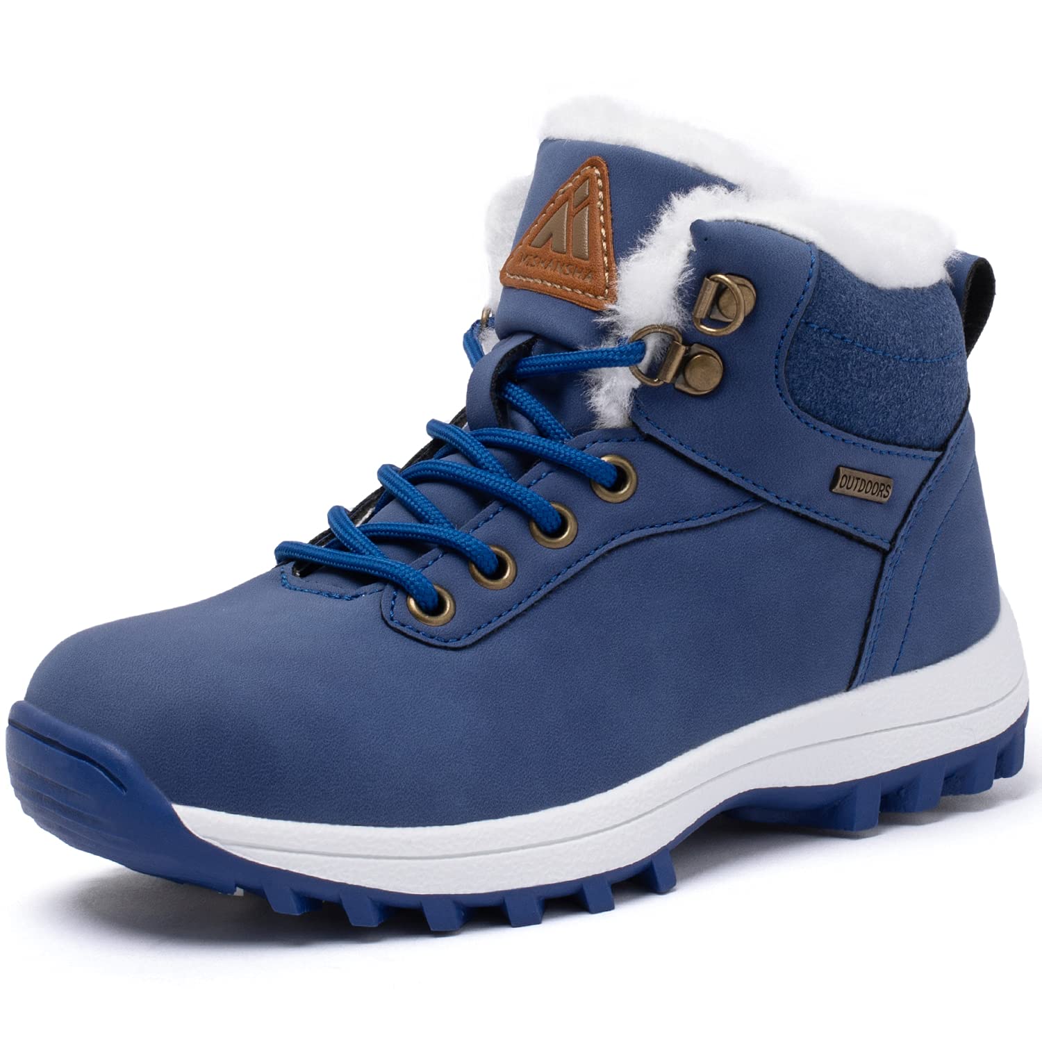 Mishansha Kids Winter Snow Boots - Waterproof Hiking Boots for Boys & Girls, Fur Lined Warm Shoes for Cold Weather Outdoor Activities - Perfect for Snow Play, Hiking & Winter Adventures