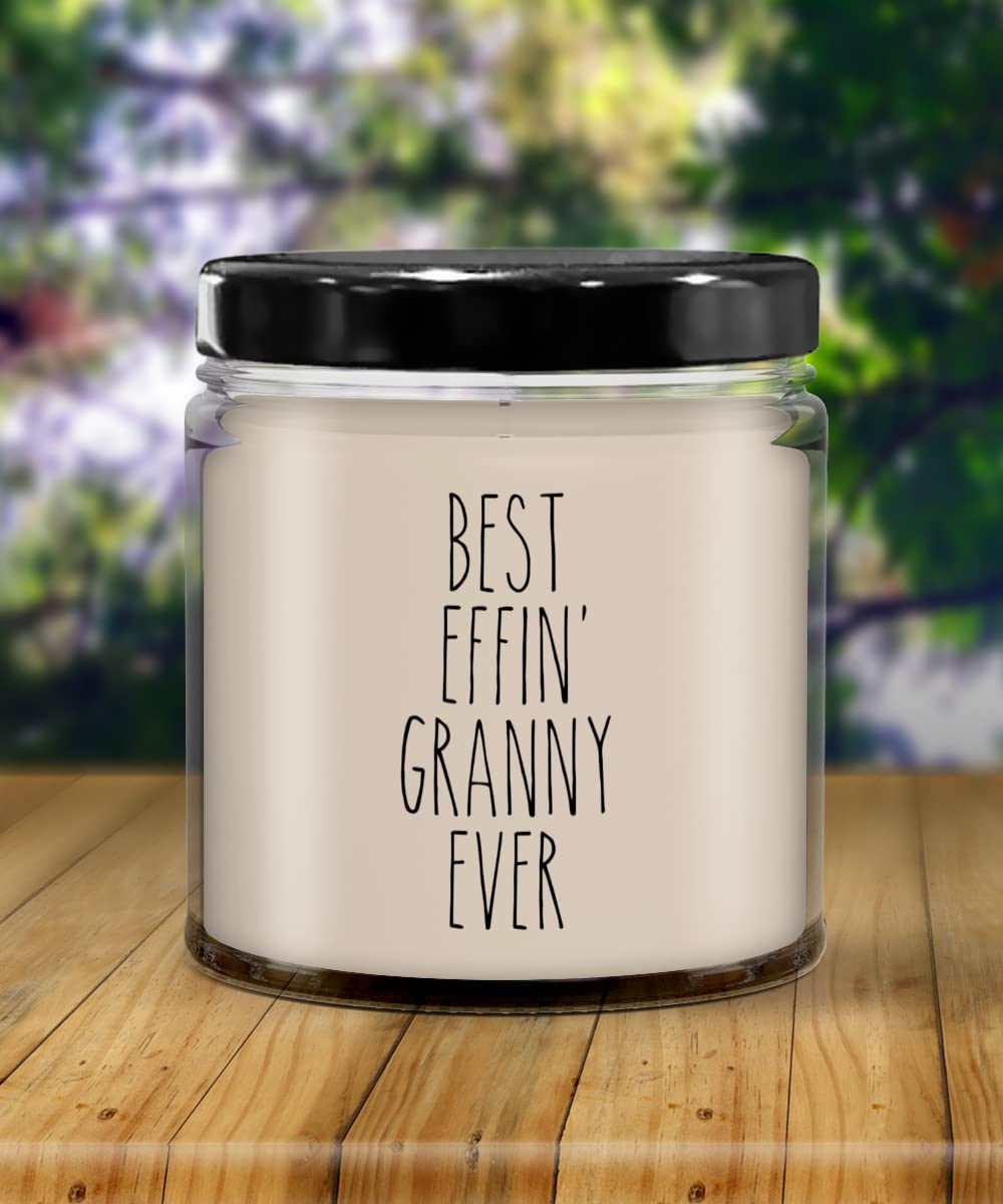 Best Effin' Granny Ever Candle - 9oz Vanilla Scented Soy Wax Blend - Funny Gift for Grandma, Coworkers & Friends - Perfect for Birthdays, Mother's Day & Office Gifts
