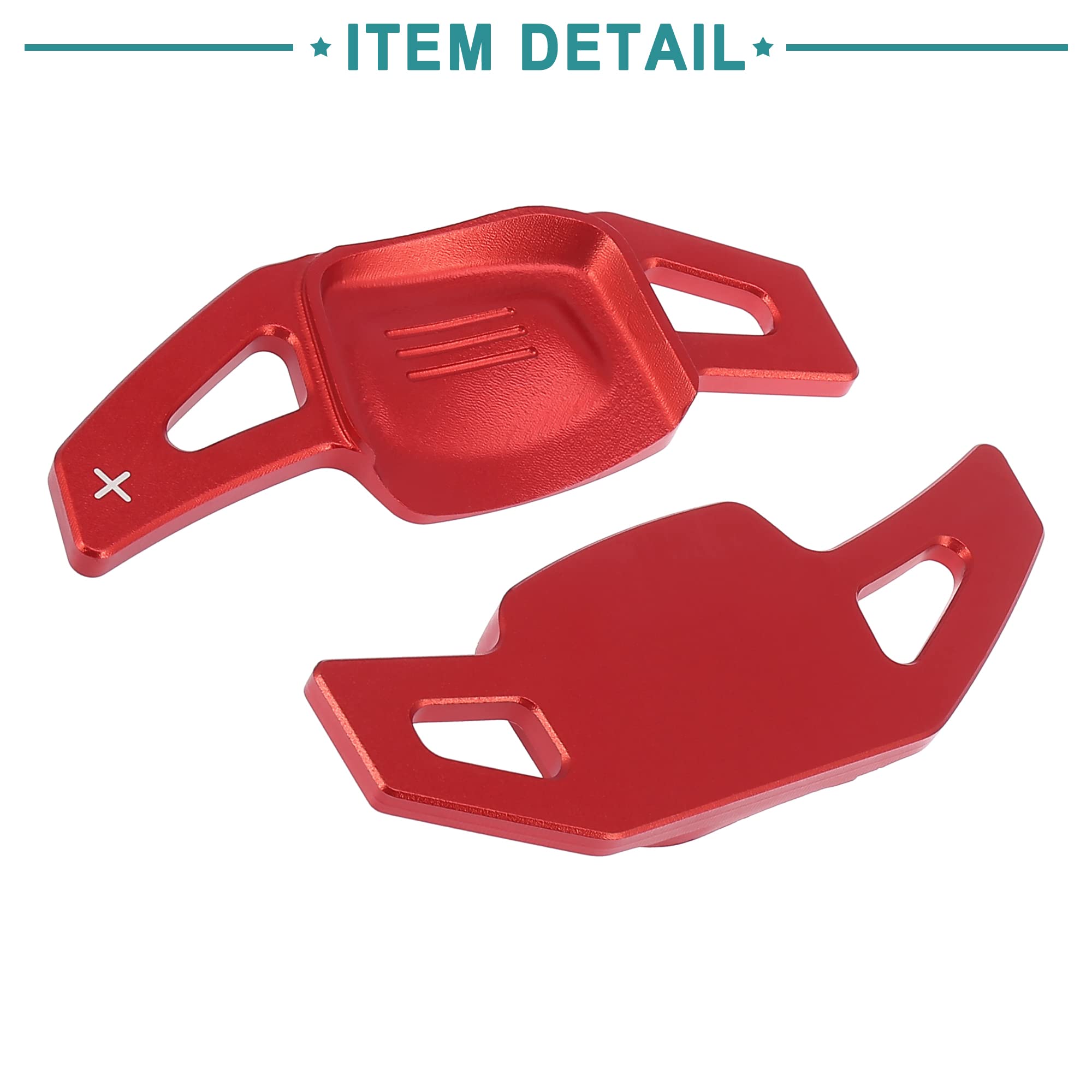 ACROPIX Shift Cover Steering Wheel Paddle Shifter Extension - Compatible with VW Passat (2012-2022 Models) - 2 Pack Red Aluminum Alloy - Enhance Driving Performance & Sporty Look - Perfect for Racing Enthusiasts & Daily Commute