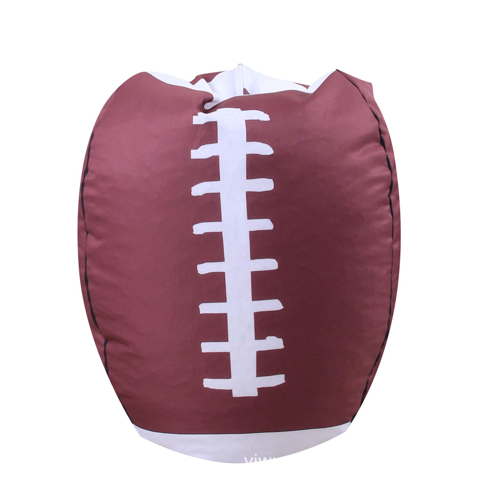 Premium 18-inch Beanbag Covers for Plush Toy Storage - Durable Stuffed Animal Organizer with Rugby Design | Perfect for Kids' Room, Playroom & Nursery Organization