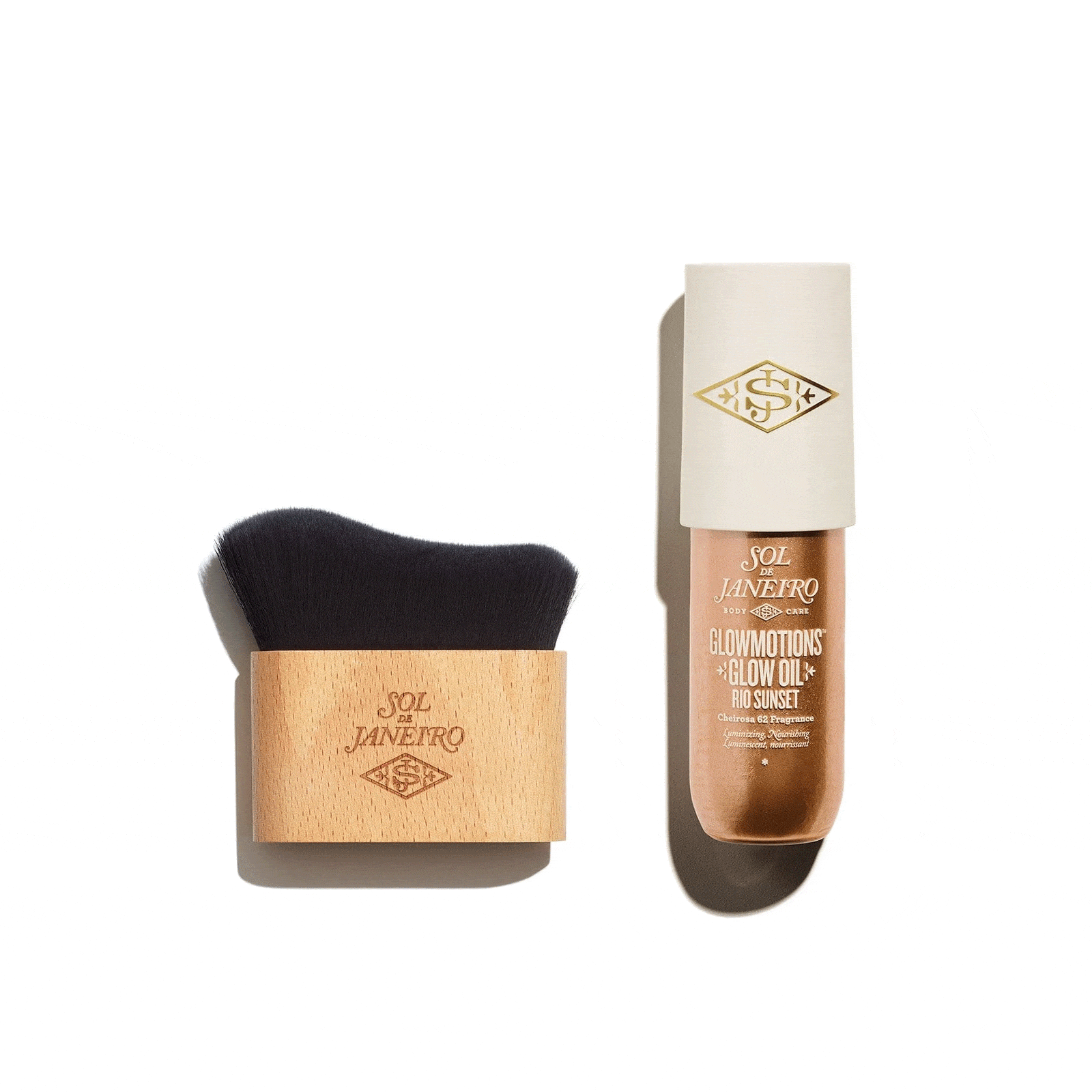 Glow & Blend Duo Makeup Brush Set - Professional Foundation & Blending Brushes for Flawless Makeup Application | Perfect for Contouring, Highlighting & Everyday Beauty Routine