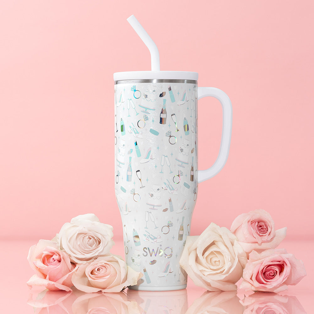 Bride to Be Mega Mug 40oz - Large Insulated Tumbler for Wedding Showers, Bachelorette Parties & Bridal Gifts - Perfect for Coffee, Tea & Cocktails
