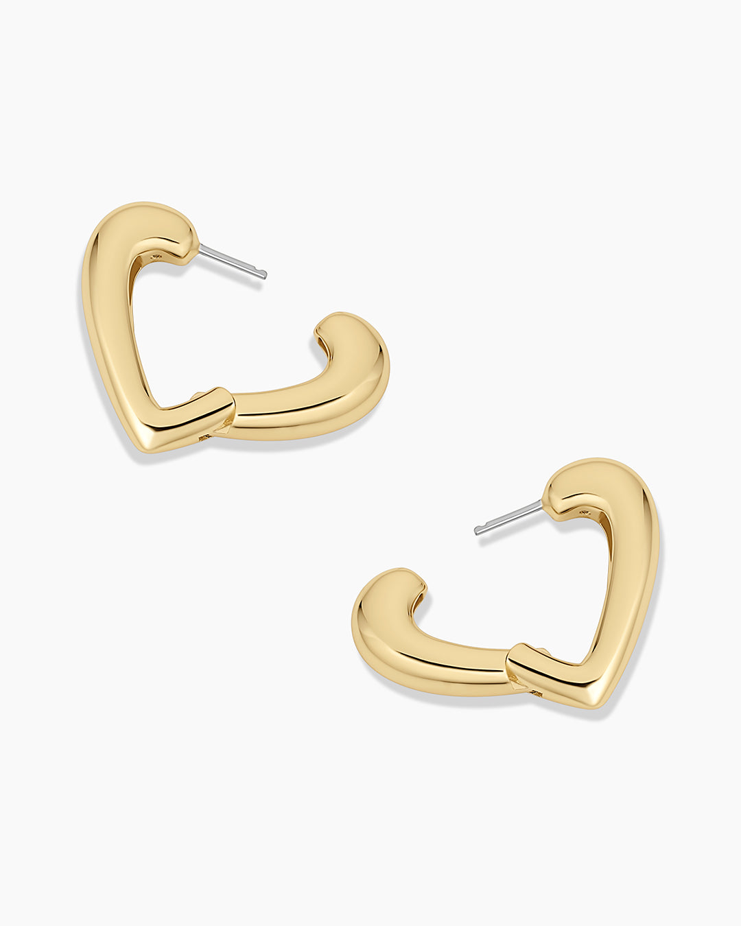Amour Heart Hoop Earrings for Women - 14K Gold Plated Romantic Love Heart Dangle Earrings - Perfect for Valentine's Day, Anniversary, Wedding & Date Night Gifts
