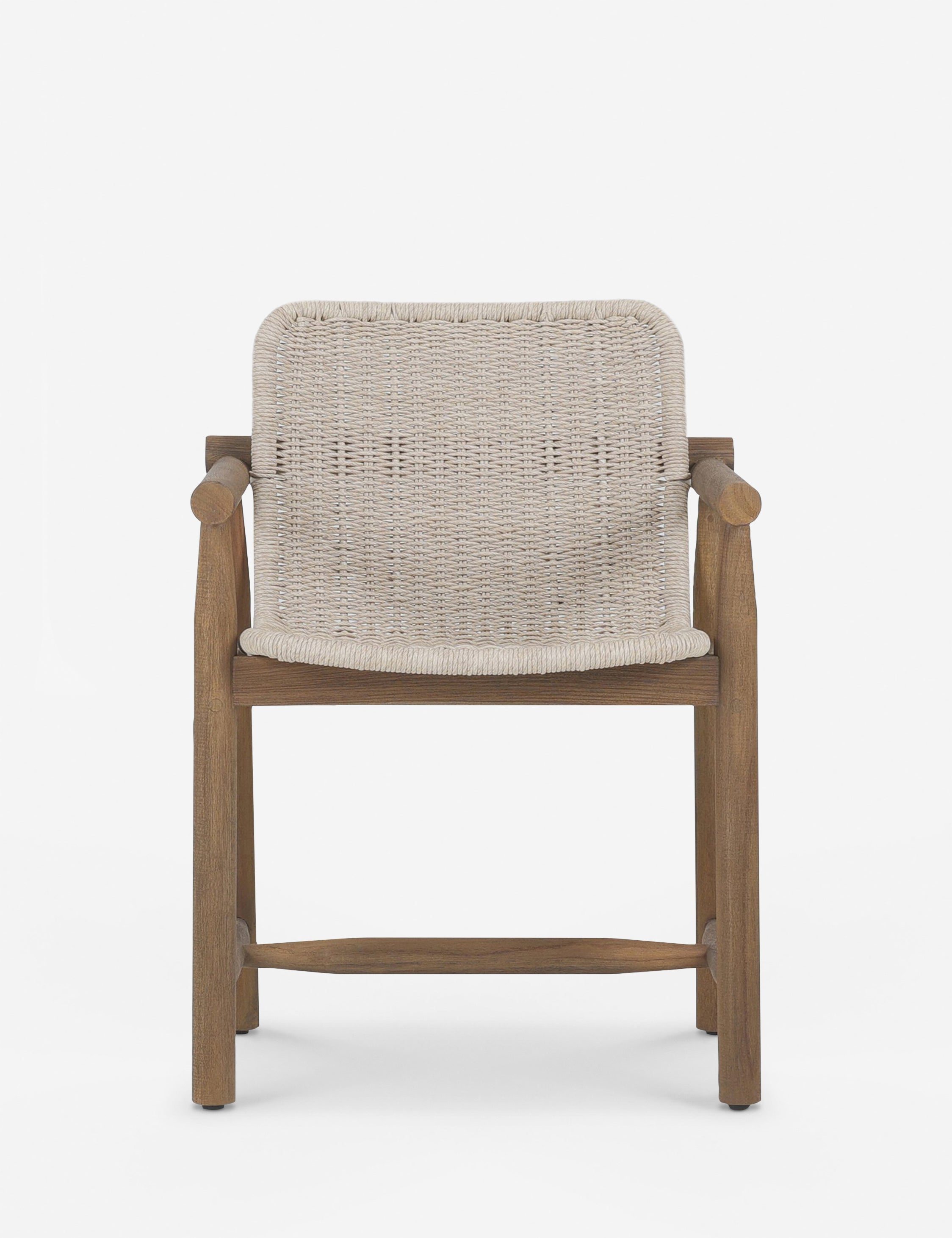 Amber Lewis x Four Hands Dume Indoor Outdoor Dining Arm Chair - Patio, Garden, Restaurant & Home Decor Seating Solution