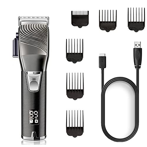 Professional Hair Clippers for Men - Barber Grade Rechargeable Electric Hair Trimmer with Strong Motor for Fading & Blending | CR-34A | Perfect for Home Haircuts, Salon Styling & Beard Grooming